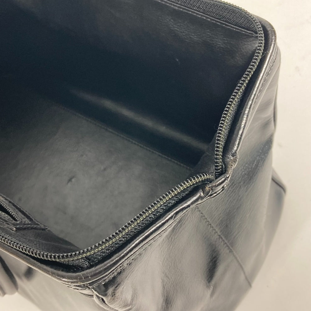 FENDI Handbag leather black Doctor bag logo Women Used