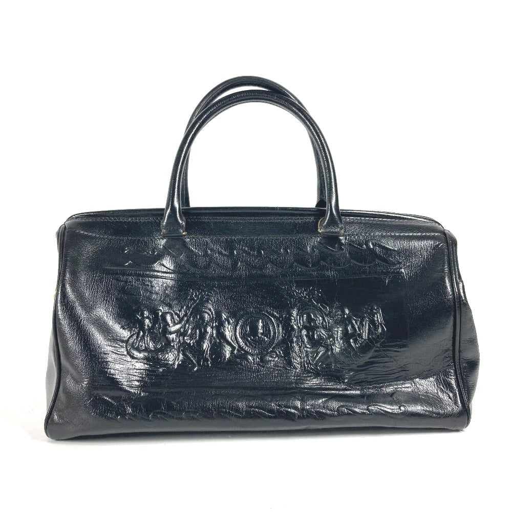 FENDI Handbag leather black Doctor bag logo Women Used