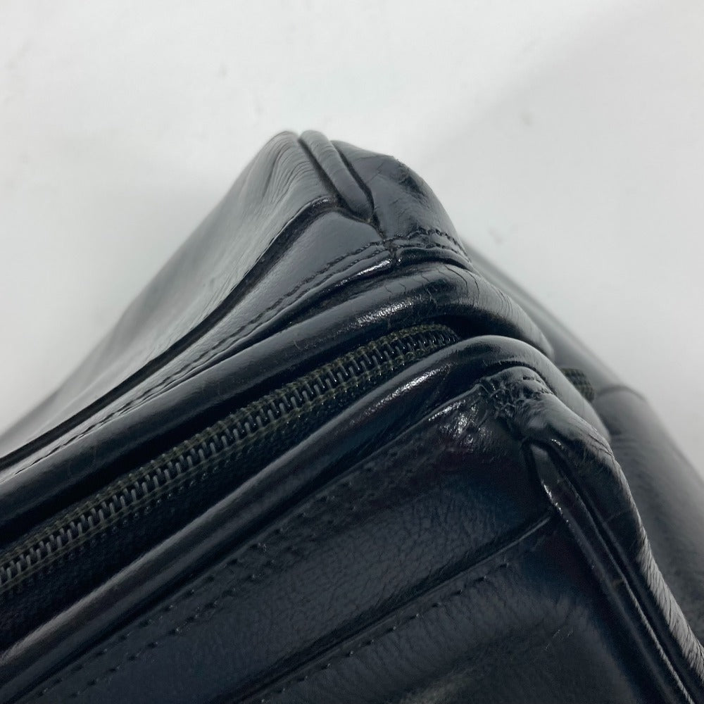 FENDI Handbag leather black Doctor bag logo Women Used