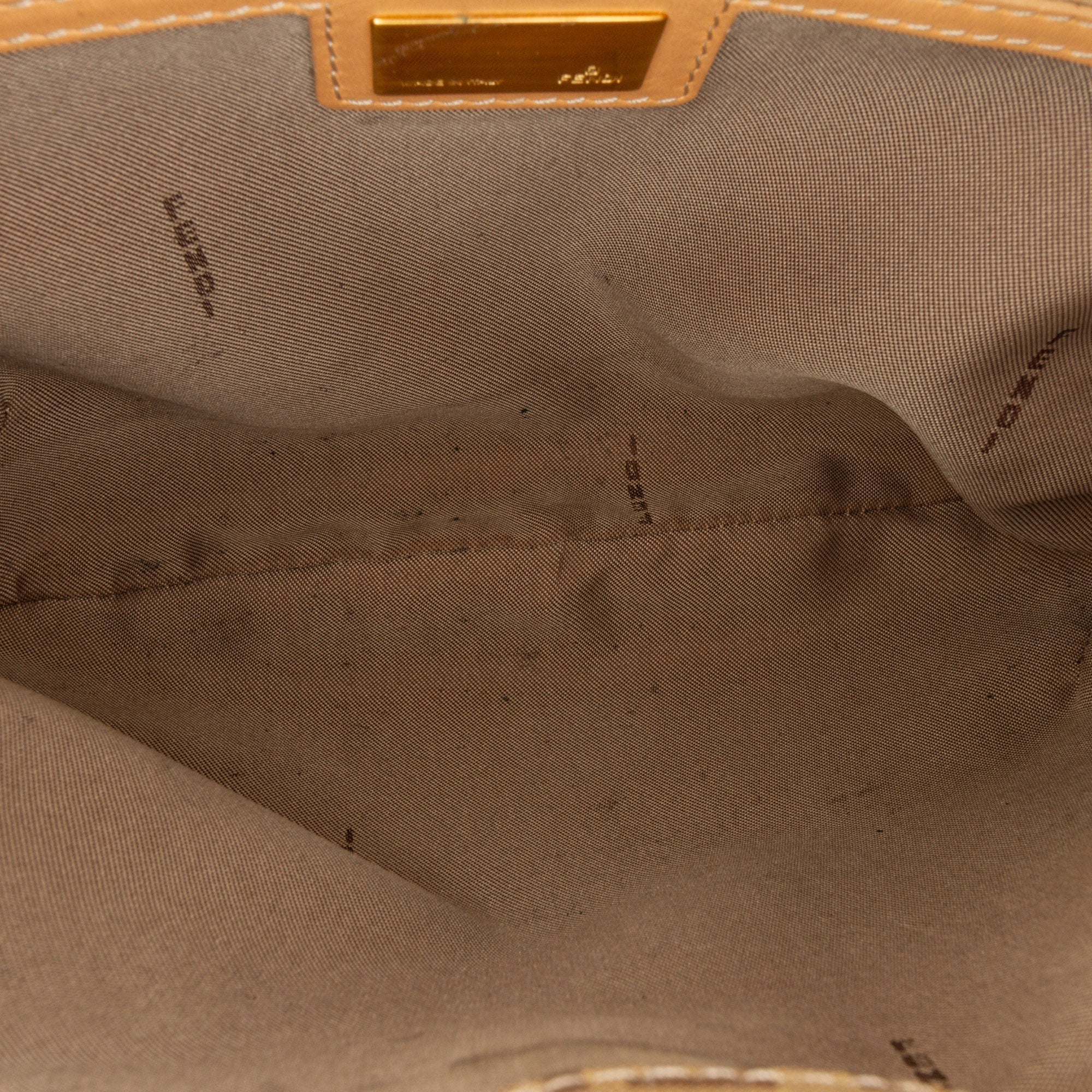 Beige Fendi Zucchino Canvas Hobo