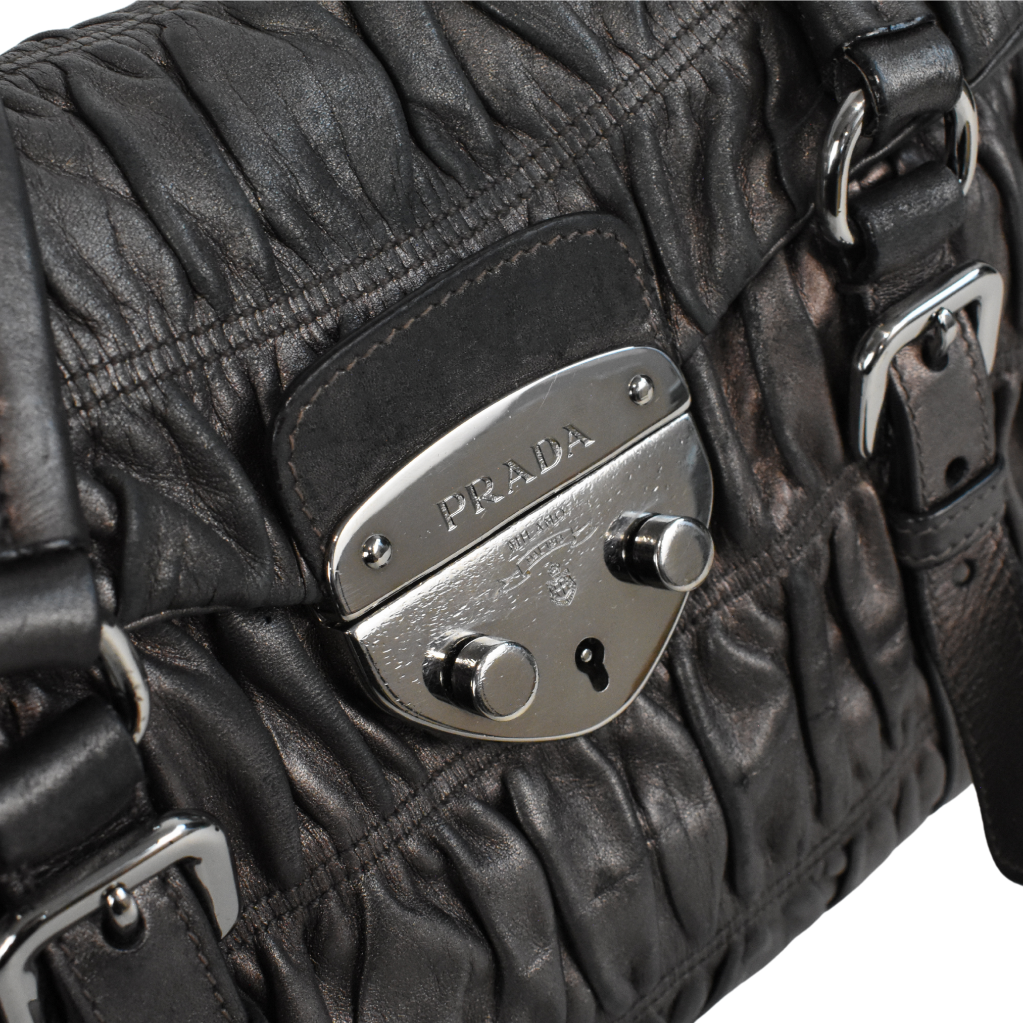 Prada 'Nappa Gaufre Sound Lock' Shoulder Bag