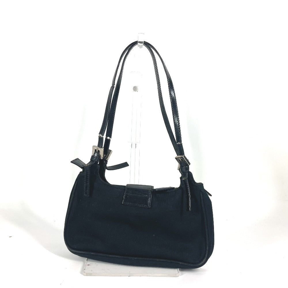 FENDI Shoulder Bag Jersey black vintage FF logo
