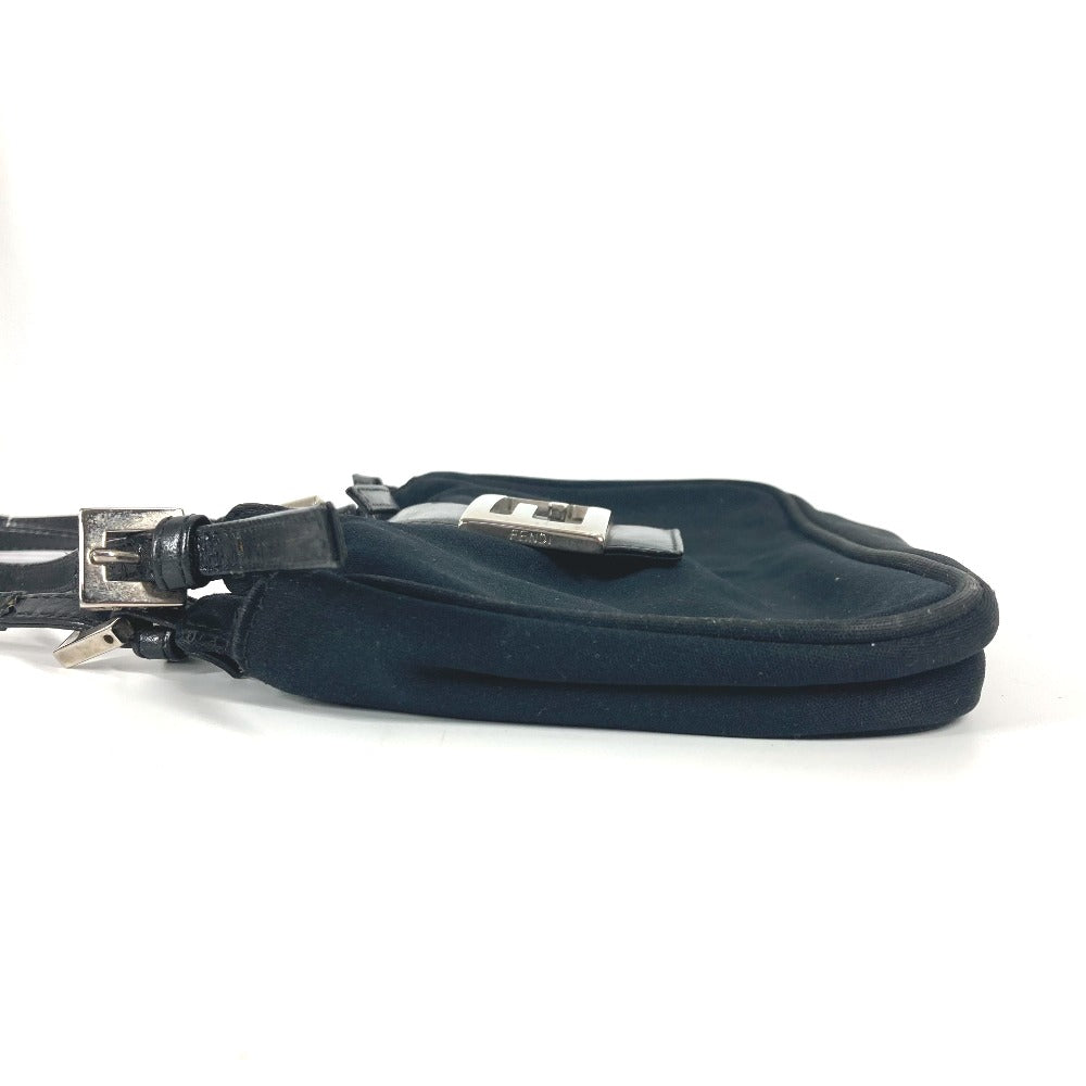 FENDI Shoulder Bag Jersey black vintage FF logo