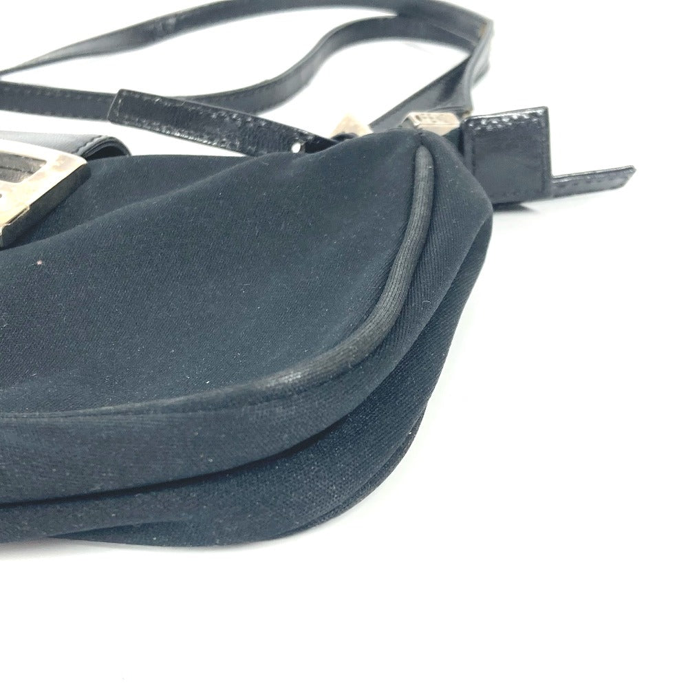 FENDI Shoulder Bag Jersey black vintage FF logo