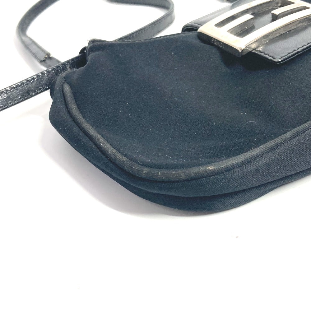 FENDI Shoulder Bag Jersey black vintage FF logo