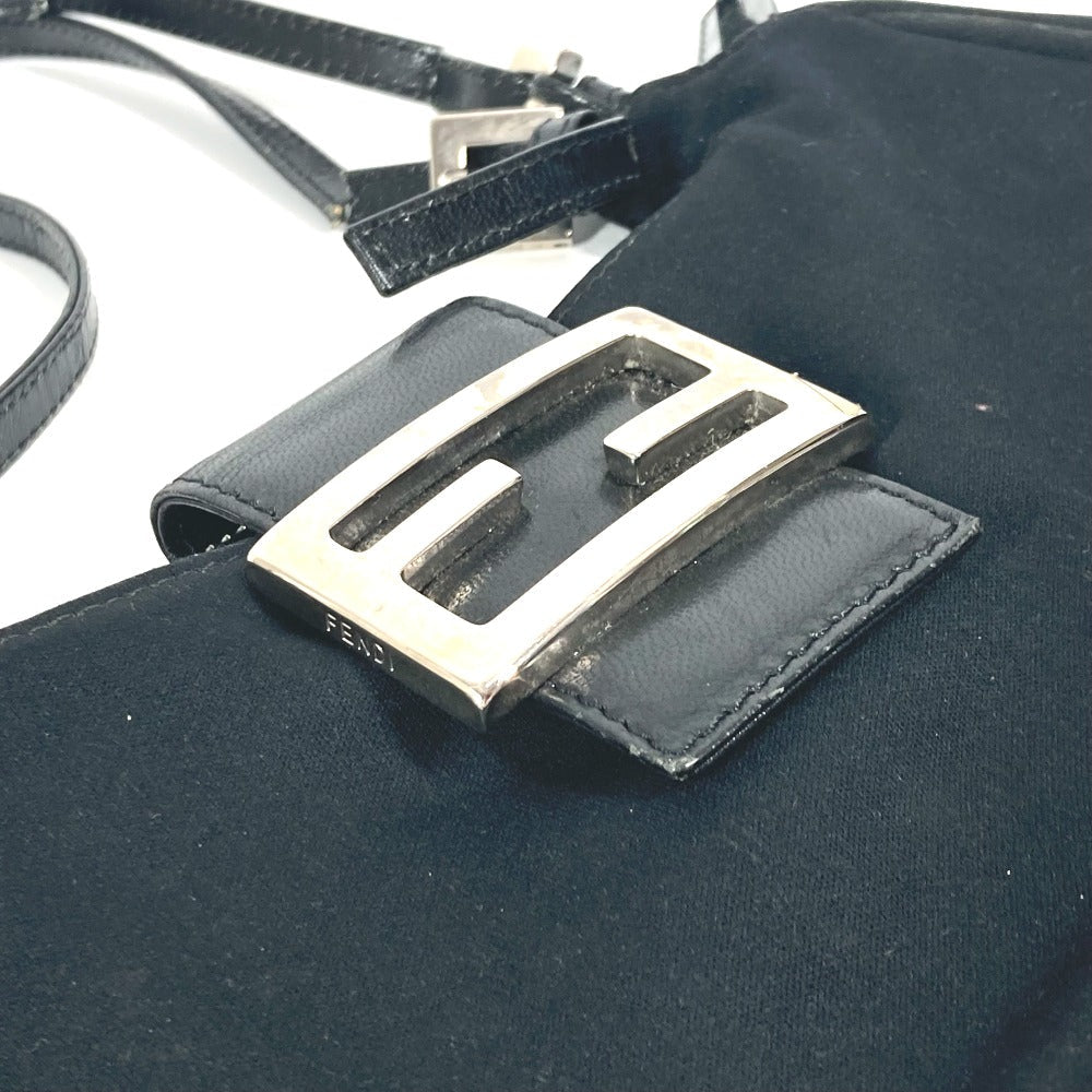 FENDI Shoulder Bag Jersey black vintage FF logo
