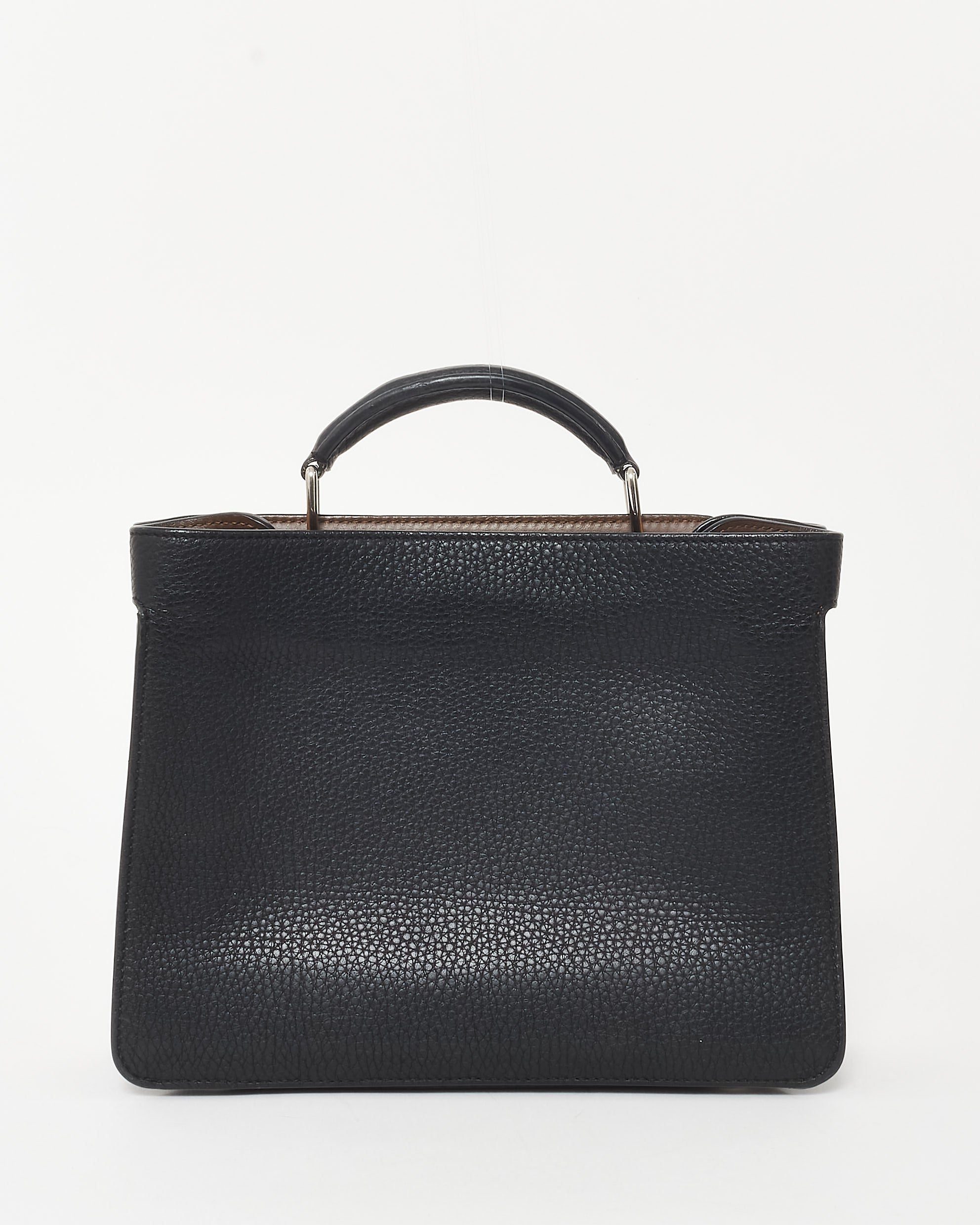 Fendi Black Leather Small Peekaboo ISeeU Bag