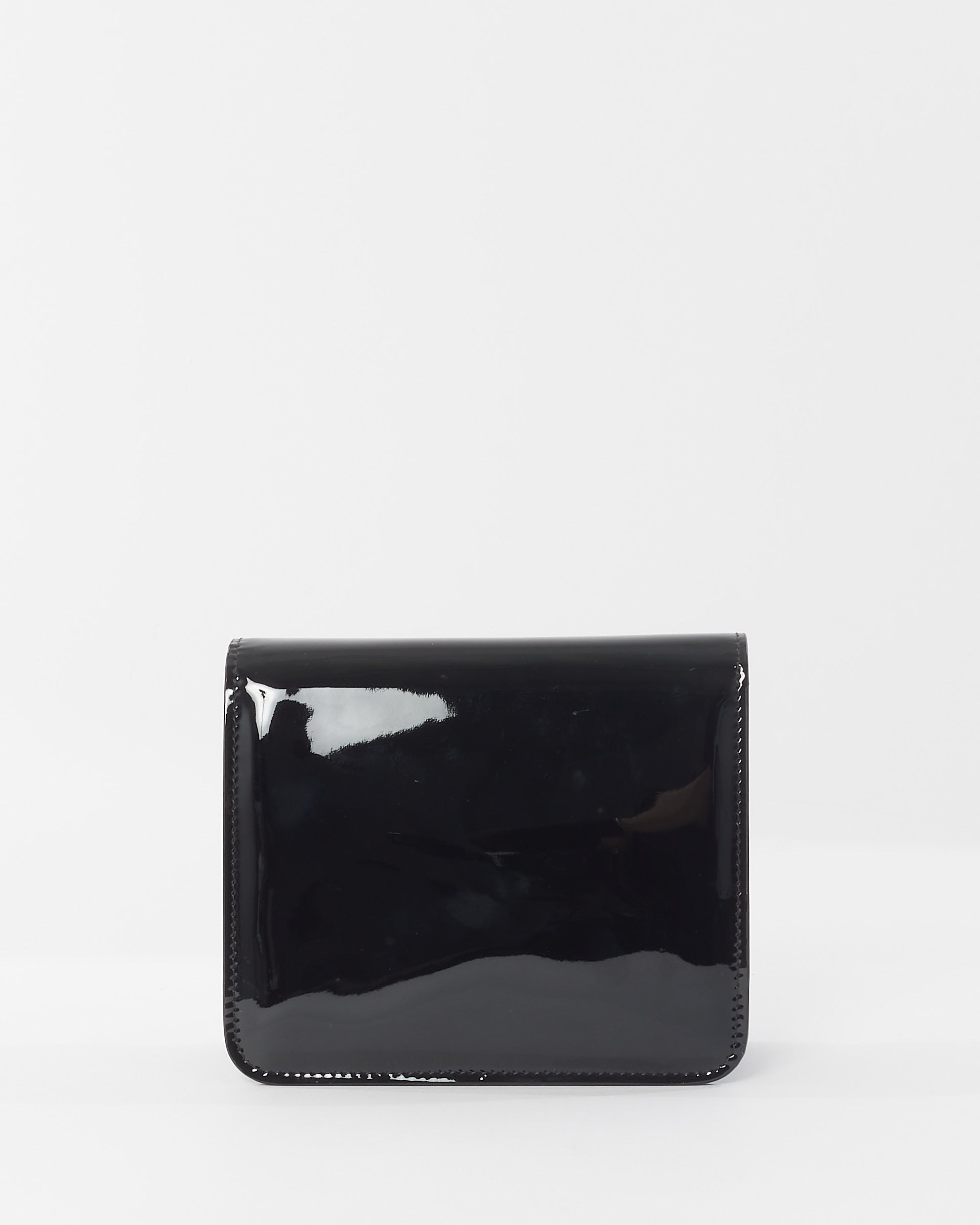 Fendi Black Patent Leather Karligraphy Small Crossbody Bag