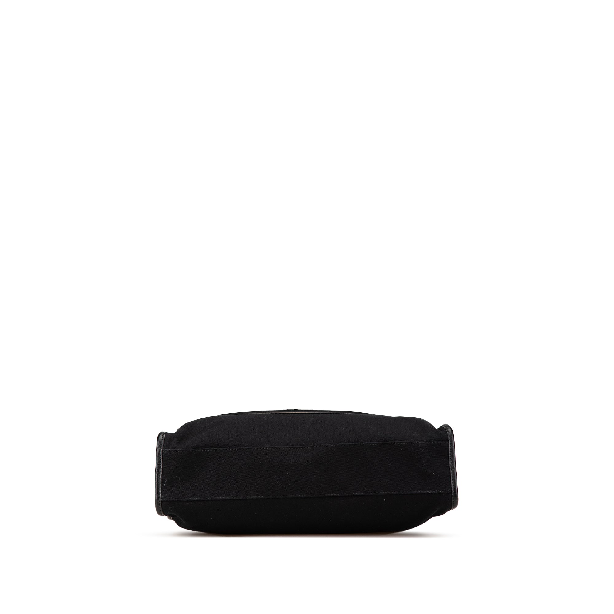 Black Fendi Canvas Logo Patch Tote