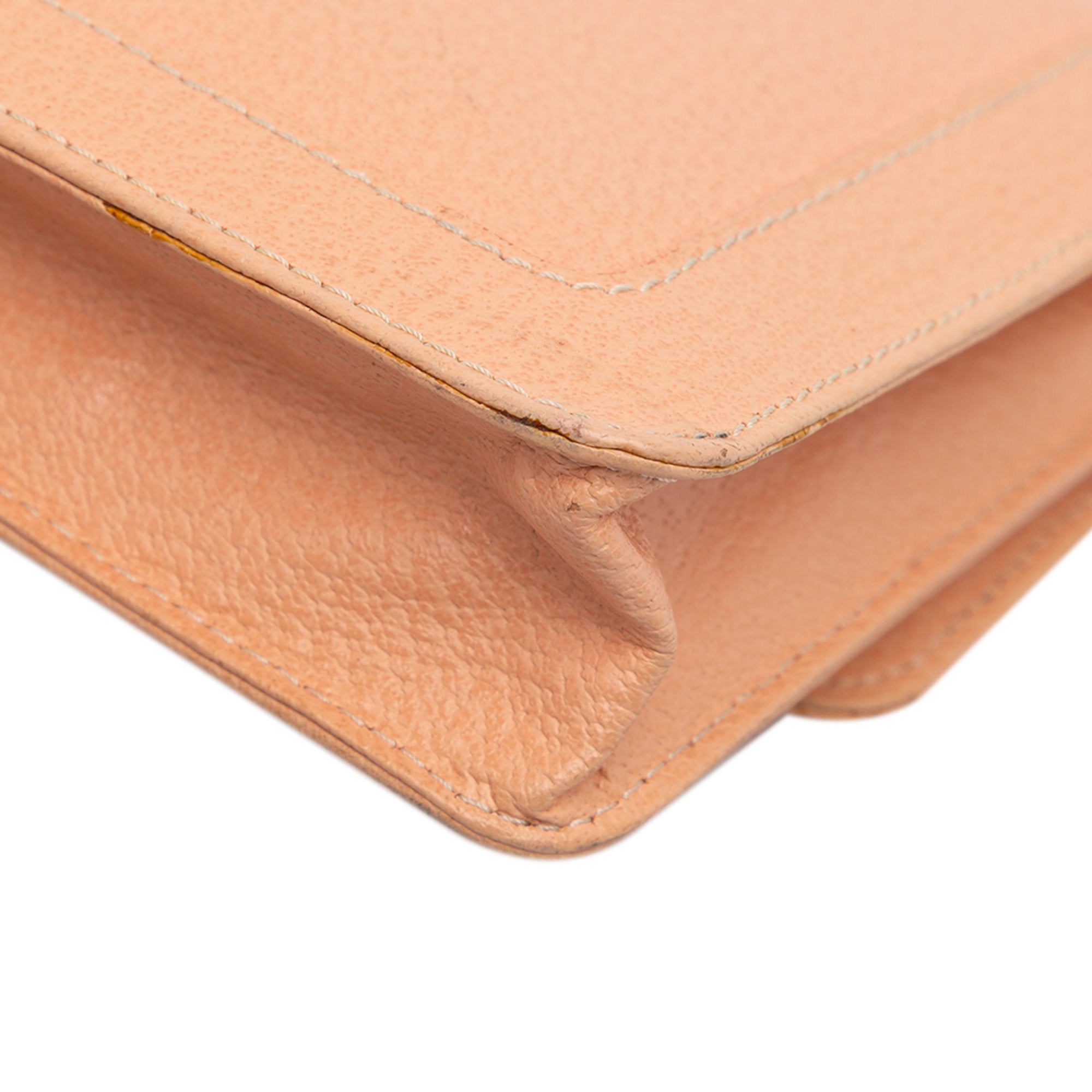 Orange Fendi Calfskin Baguette Shoulder Bag