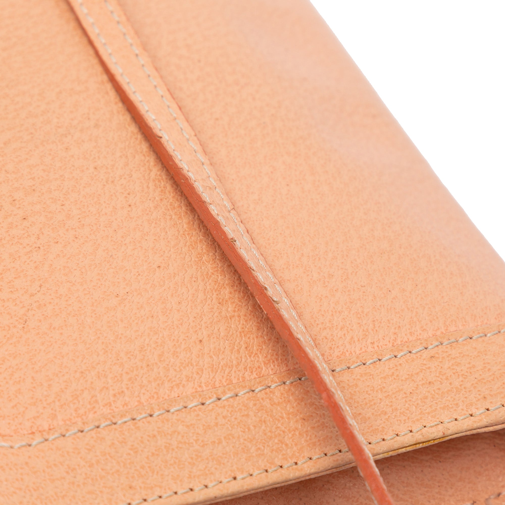 Orange Fendi Calfskin Baguette Shoulder Bag