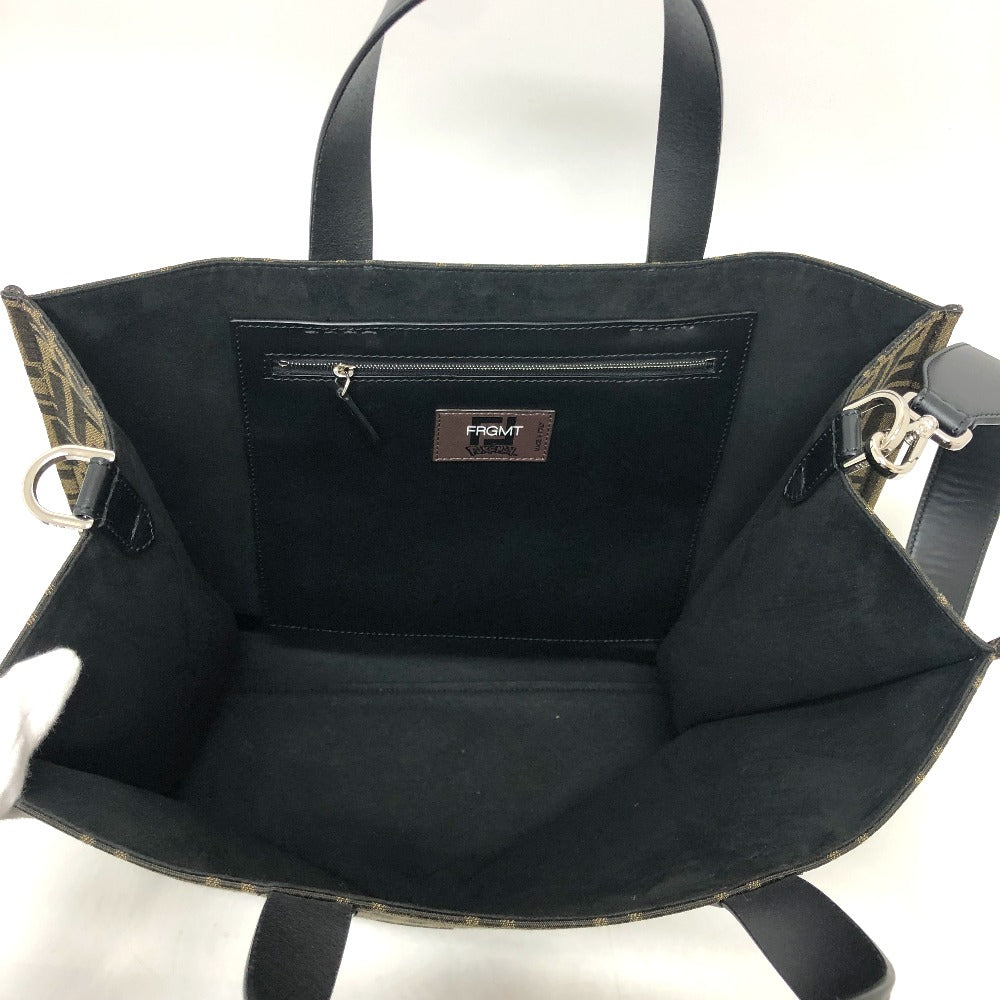 FENDI Tote Bag Canvas / leather Brown Zucca Pokemon Dragonite Women Used