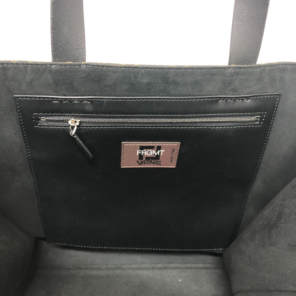 FENDI Tote Bag Canvas / leather Brown Zucca Pokemon Dragonite Women Used