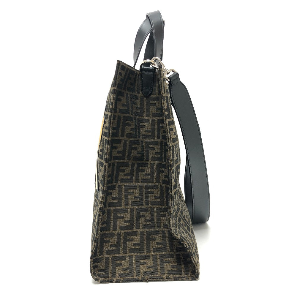 FENDI Tote Bag Canvas / leather Brown Zucca Pokemon Dragonite Women Used