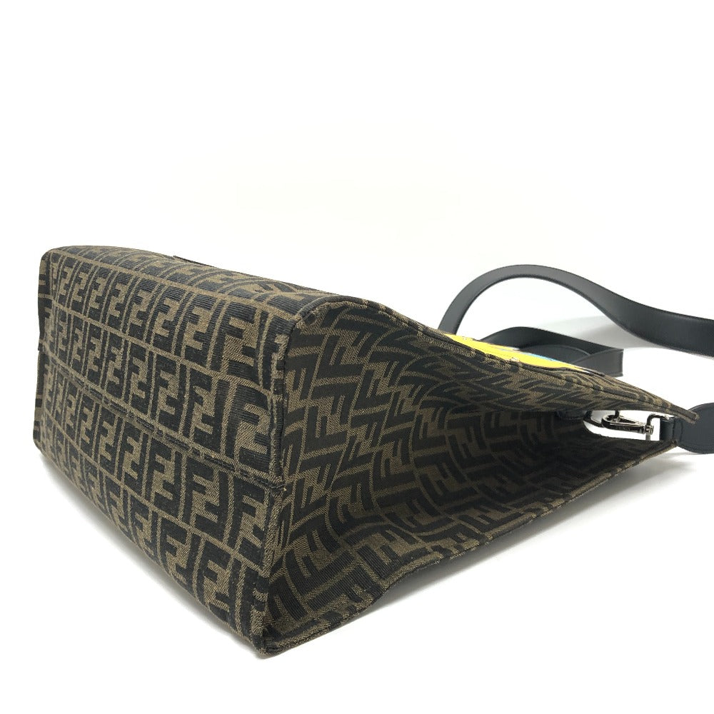 FENDI Tote Bag Canvas / leather Brown Zucca Pokemon Dragonite Women Used
