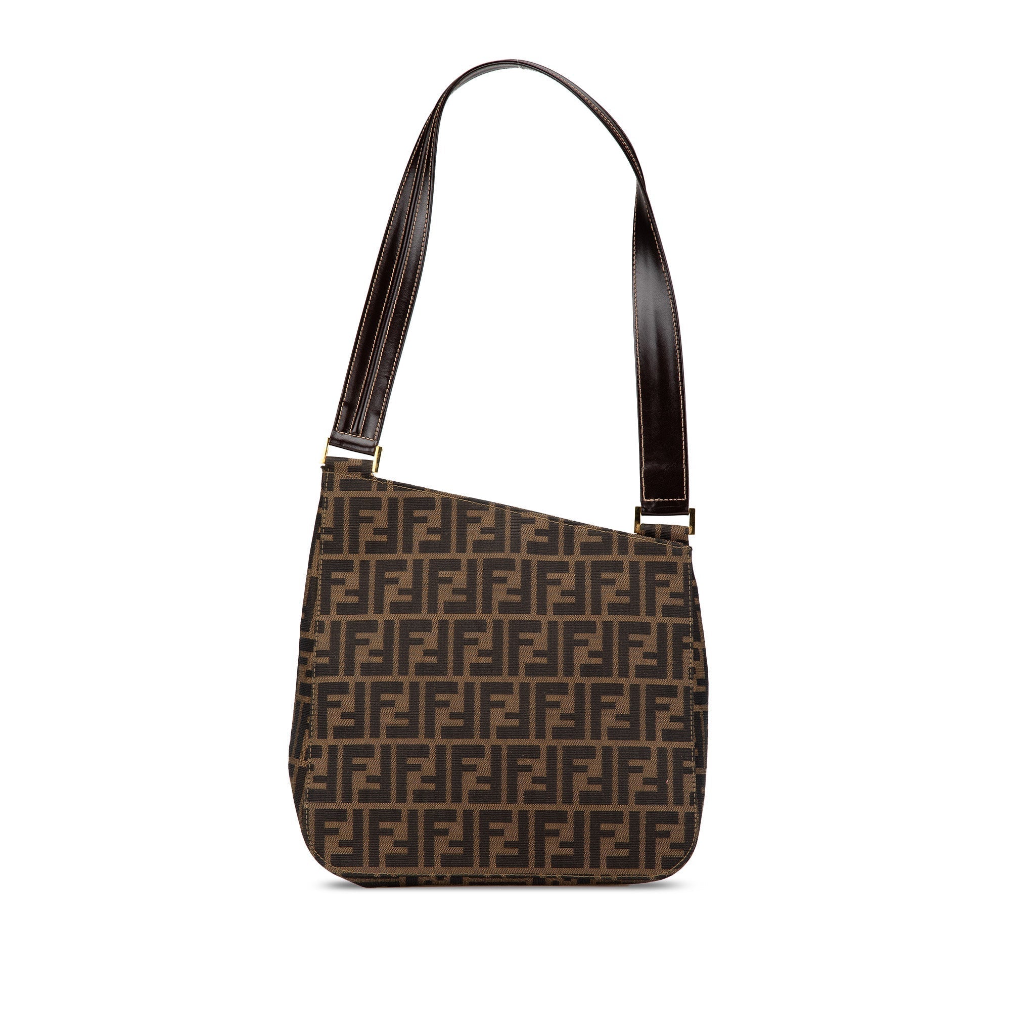 Brown Fendi Zucca Canvas Shoulder Bag