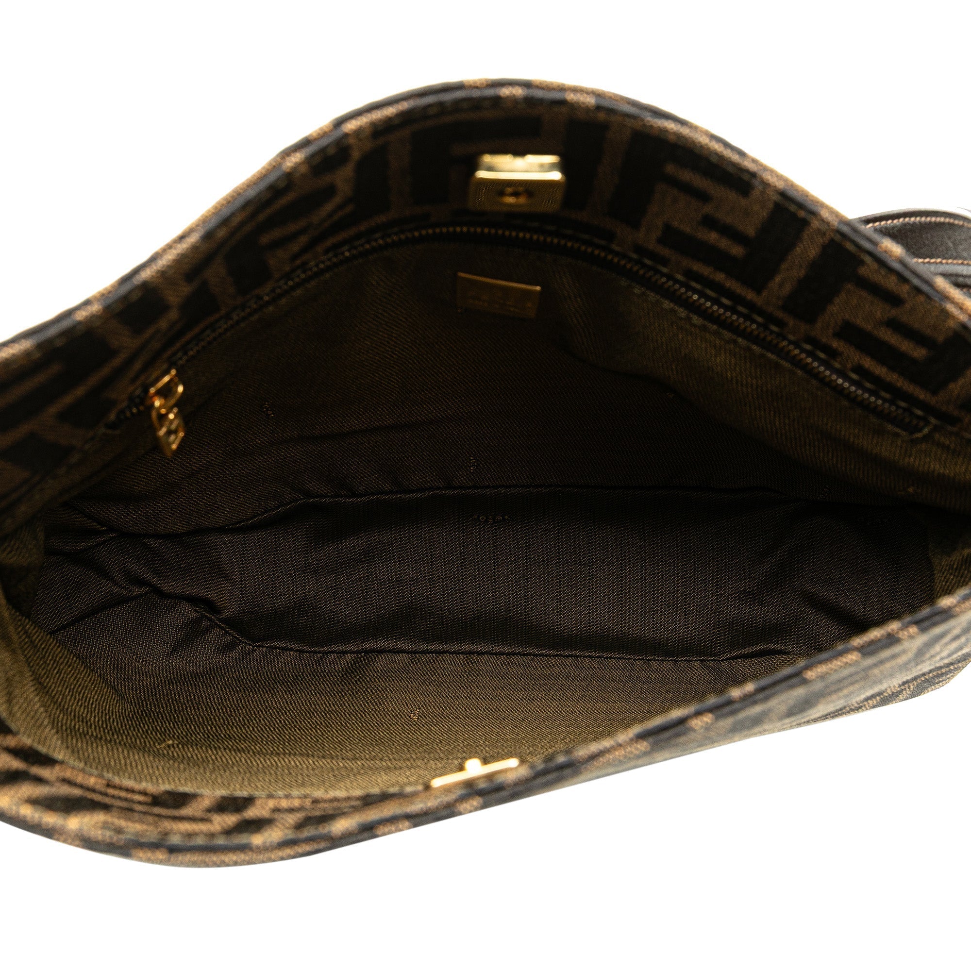 Brown Fendi Zucca Canvas Shoulder Bag