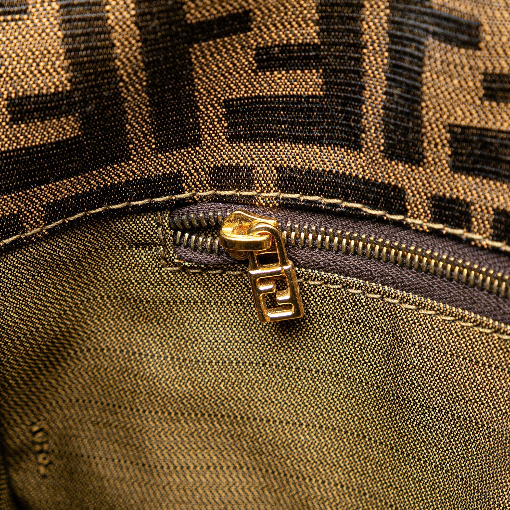 Brown Fendi Zucca Canvas Shoulder Bag