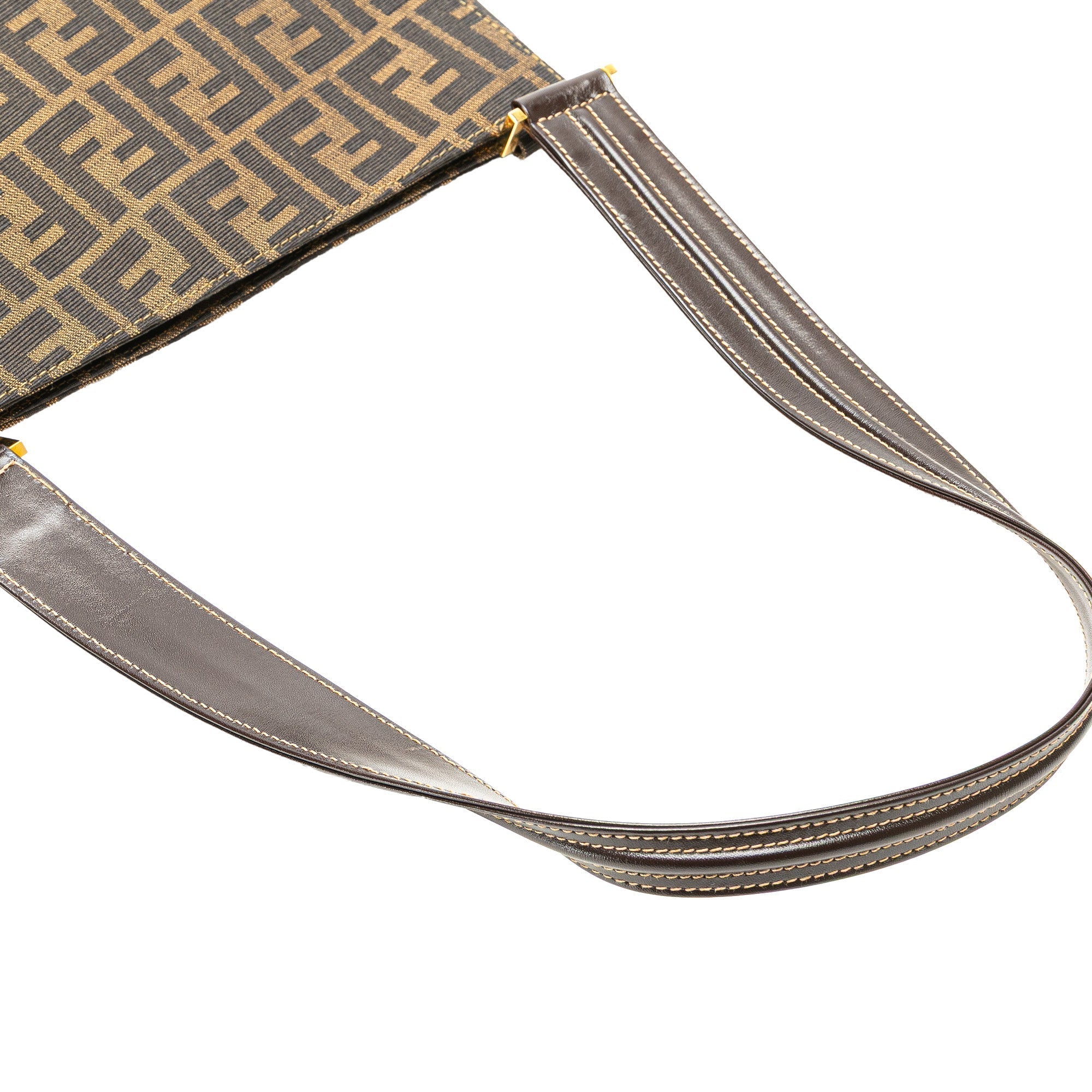Brown Fendi Zucca Canvas Shoulder Bag