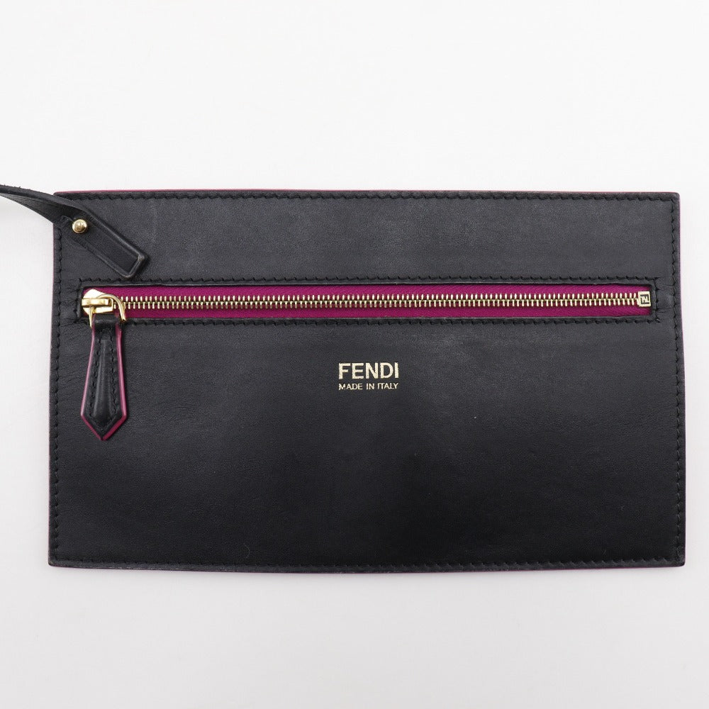 FENDI Handbag 8BH252 Nylon canvas Brown pink Pecan Pattern Tote Bag Women Used