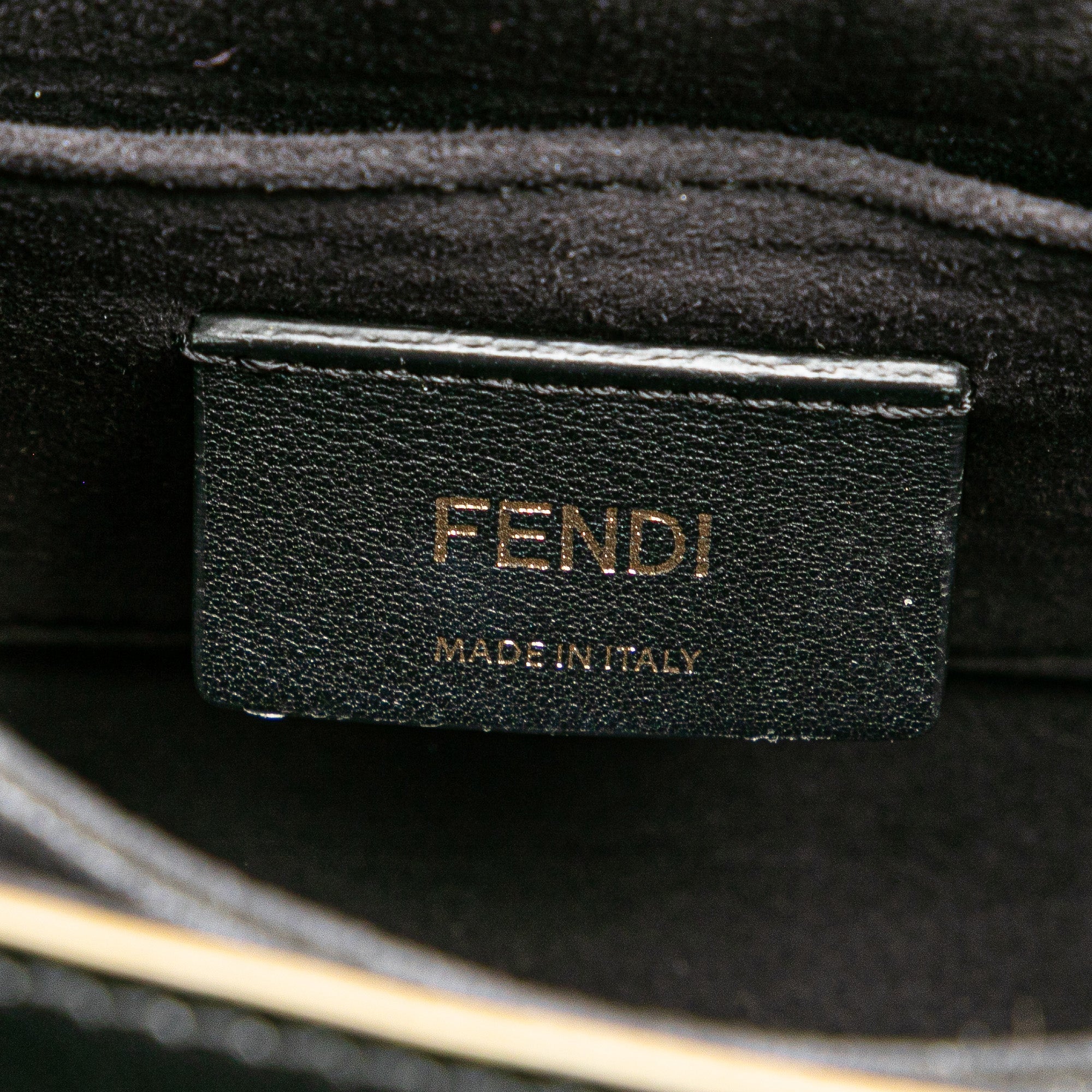 Black Fendi Small Leather Kan I Crossbody