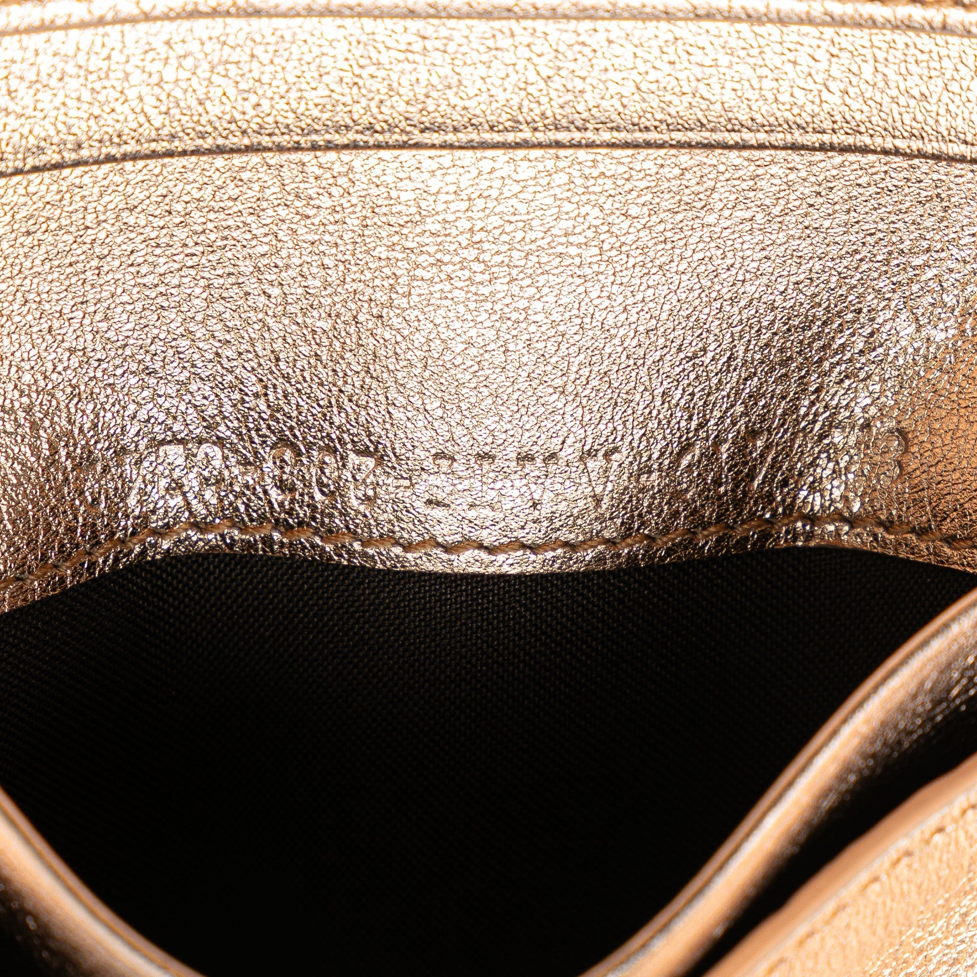 Gold Fendi Zucca Embossed Compact Wallet
