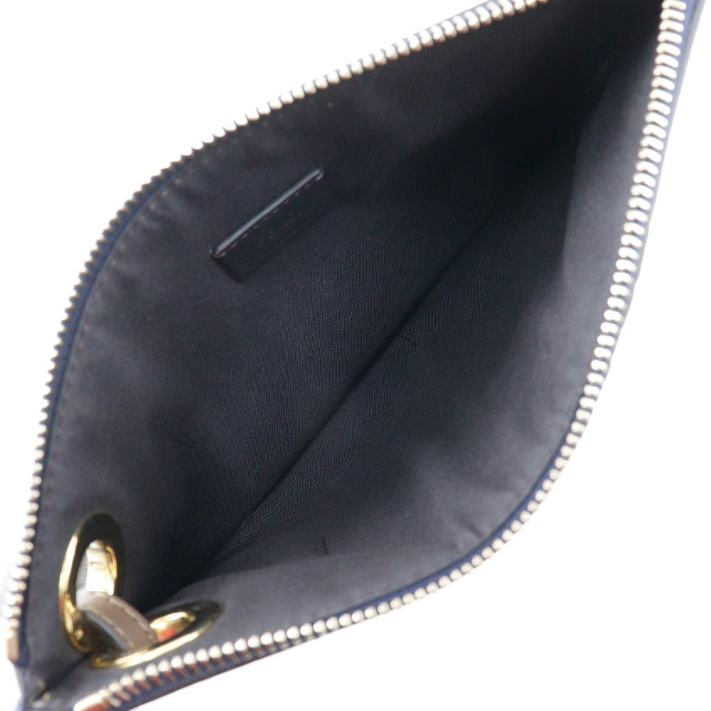 FENDI Clutch bag 8BS020 leather blue FILA collaboration Fendi Mania unisex(Unisex) Used
