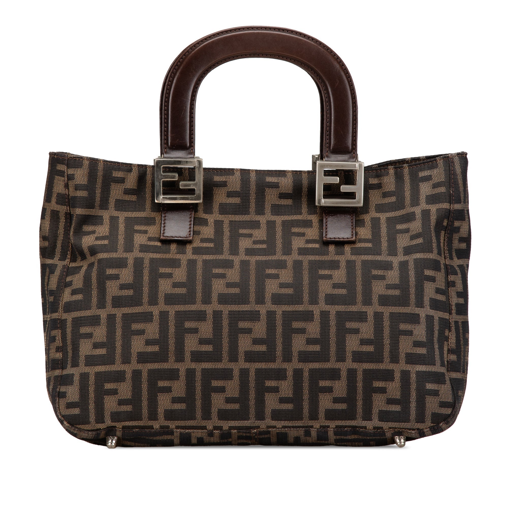Brown Fendi Small Zucca Canvas Twins Tote
