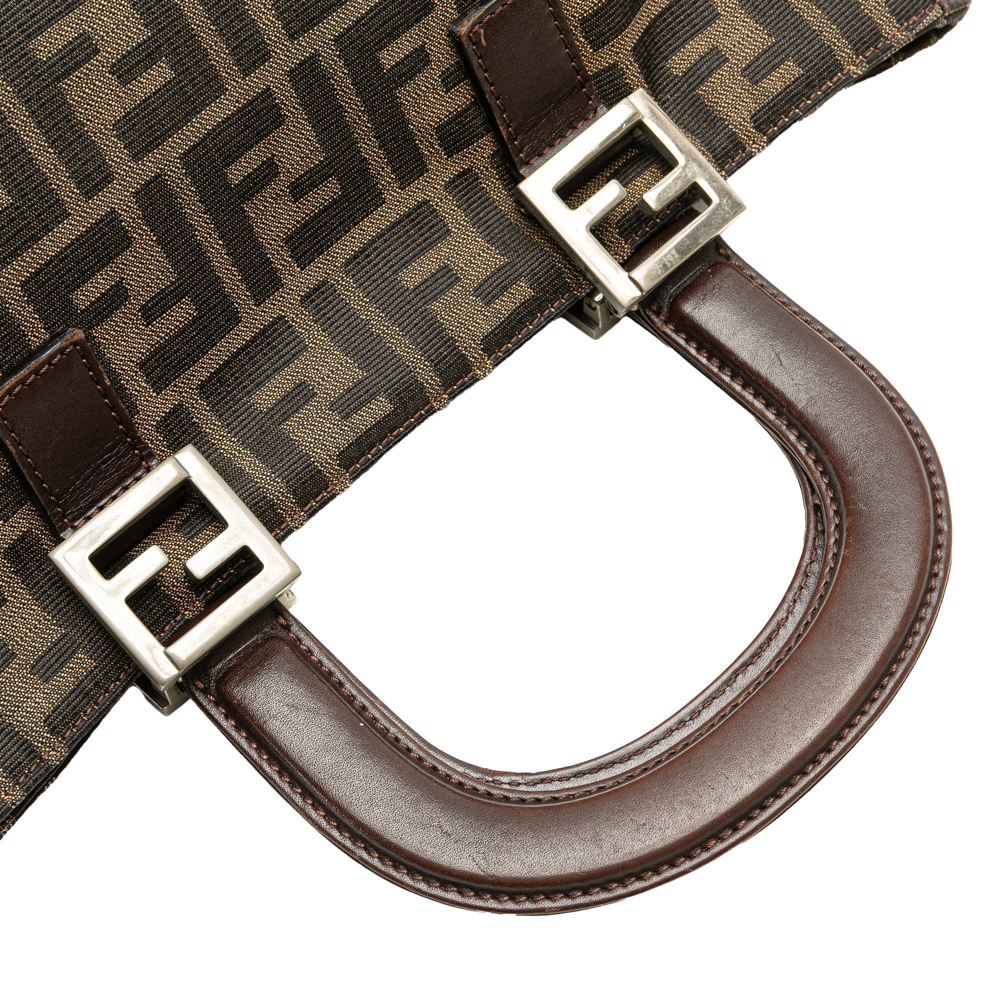 Brown Fendi Small Zucca Canvas Twins Tote
