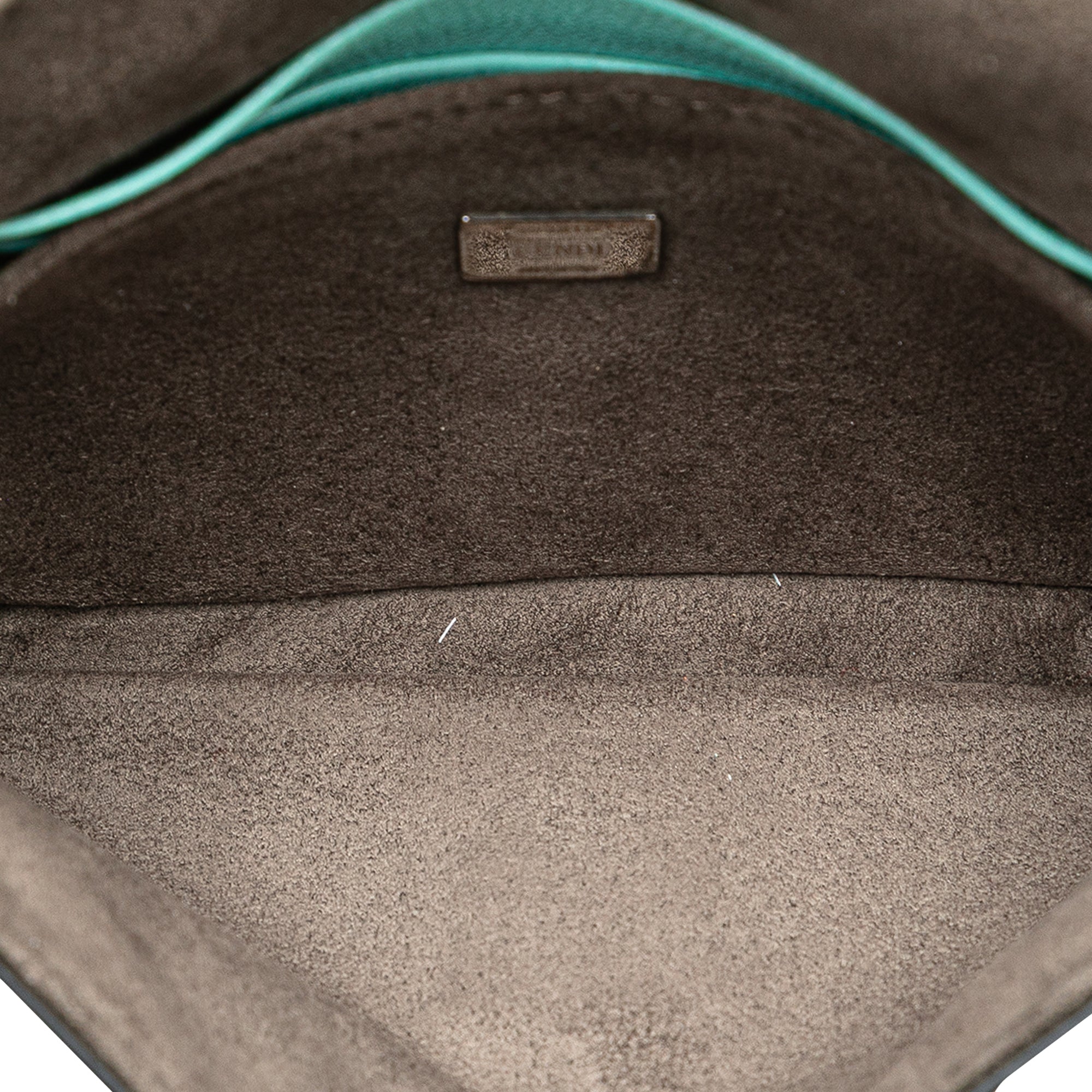 Blue Fendi Micro Leather Monster Baguette Satchel