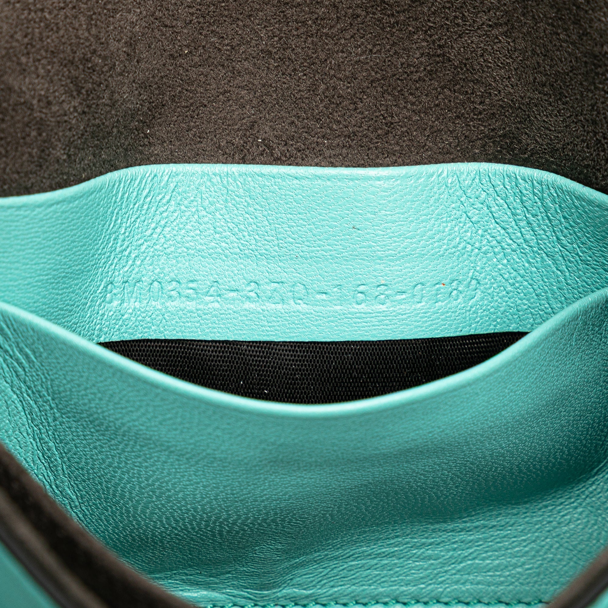 Blue Fendi Micro Leather Monster Baguette Satchel
