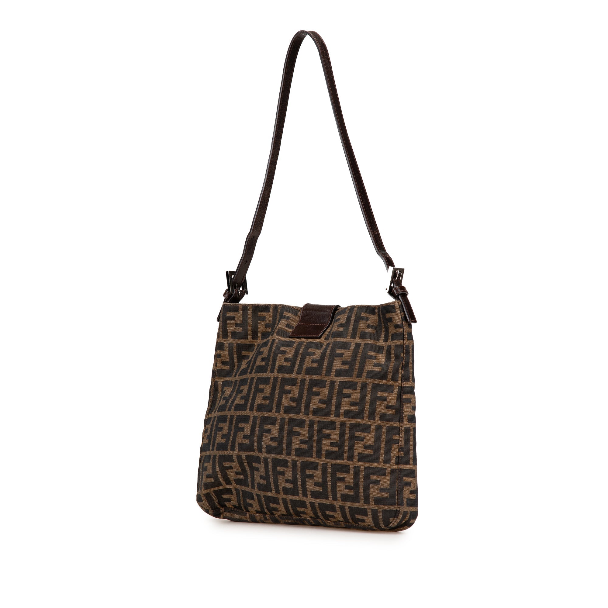 Brown Fendi Zucca Canvas Shoulder Bag