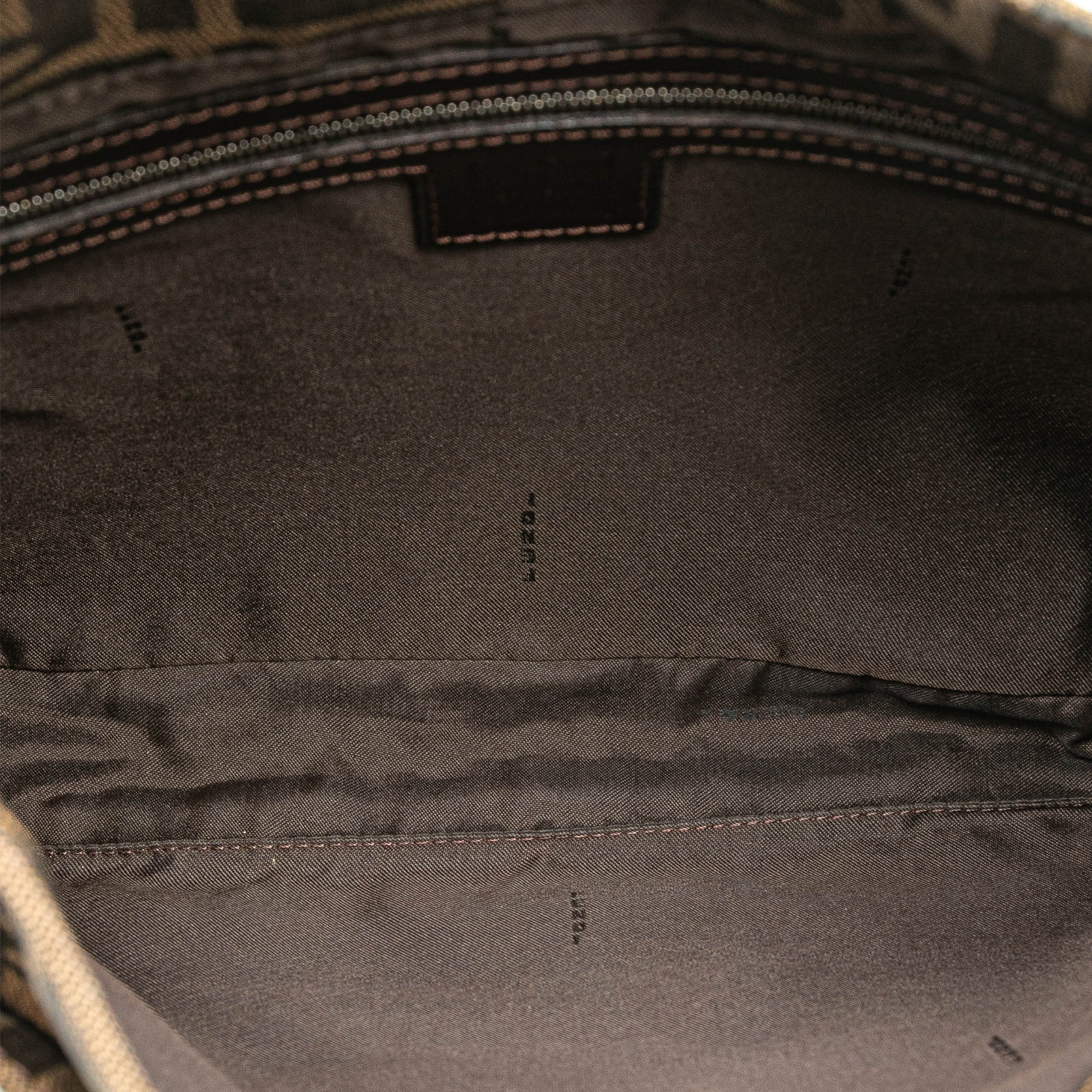 Brown Fendi Zucca Canvas Shoulder Bag