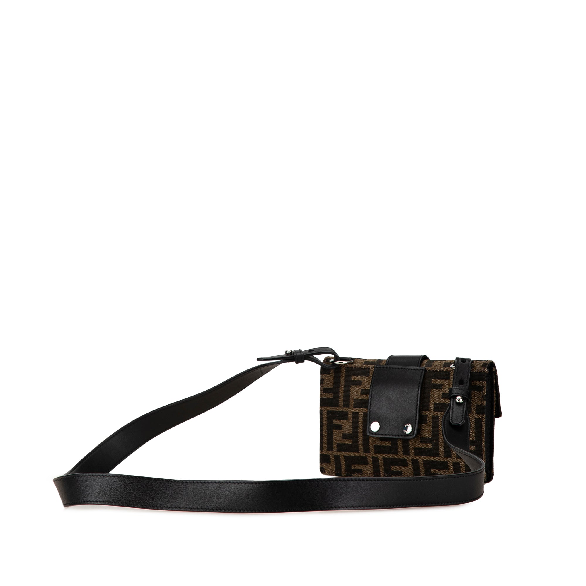 Brown Fendi Zucca Canvas Convertible Belt Bag