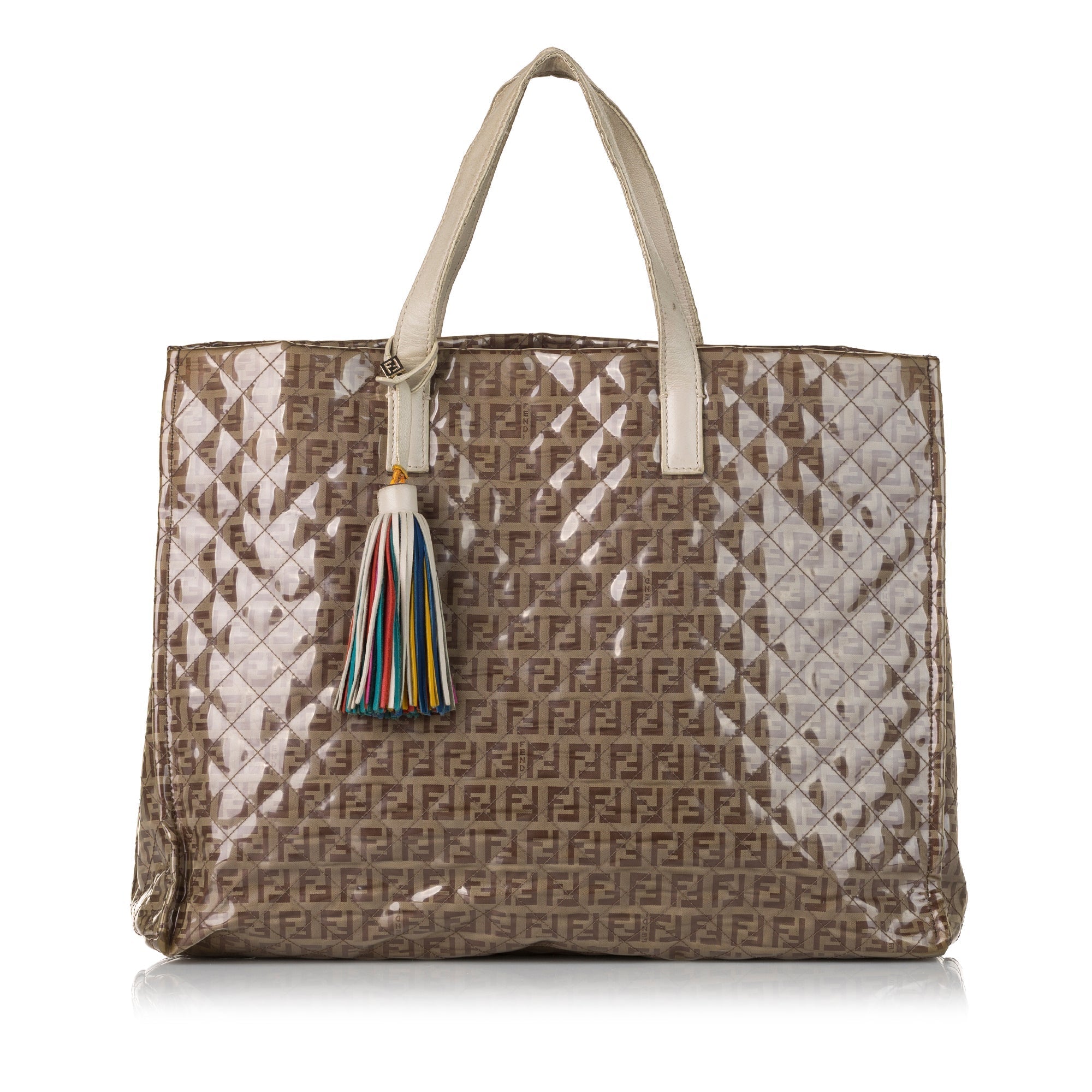 Brown Fendi Zucchino Glazed Tote