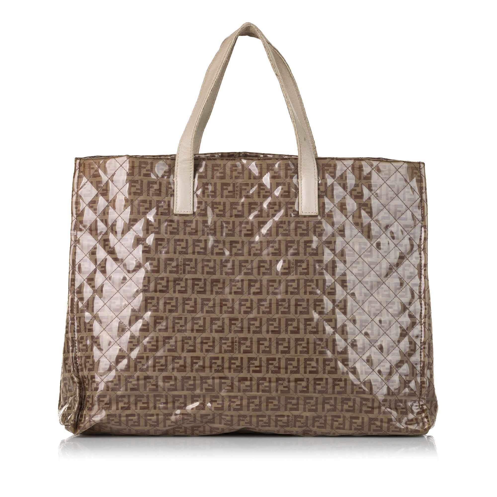 Brown Fendi Zucchino Glazed Tote