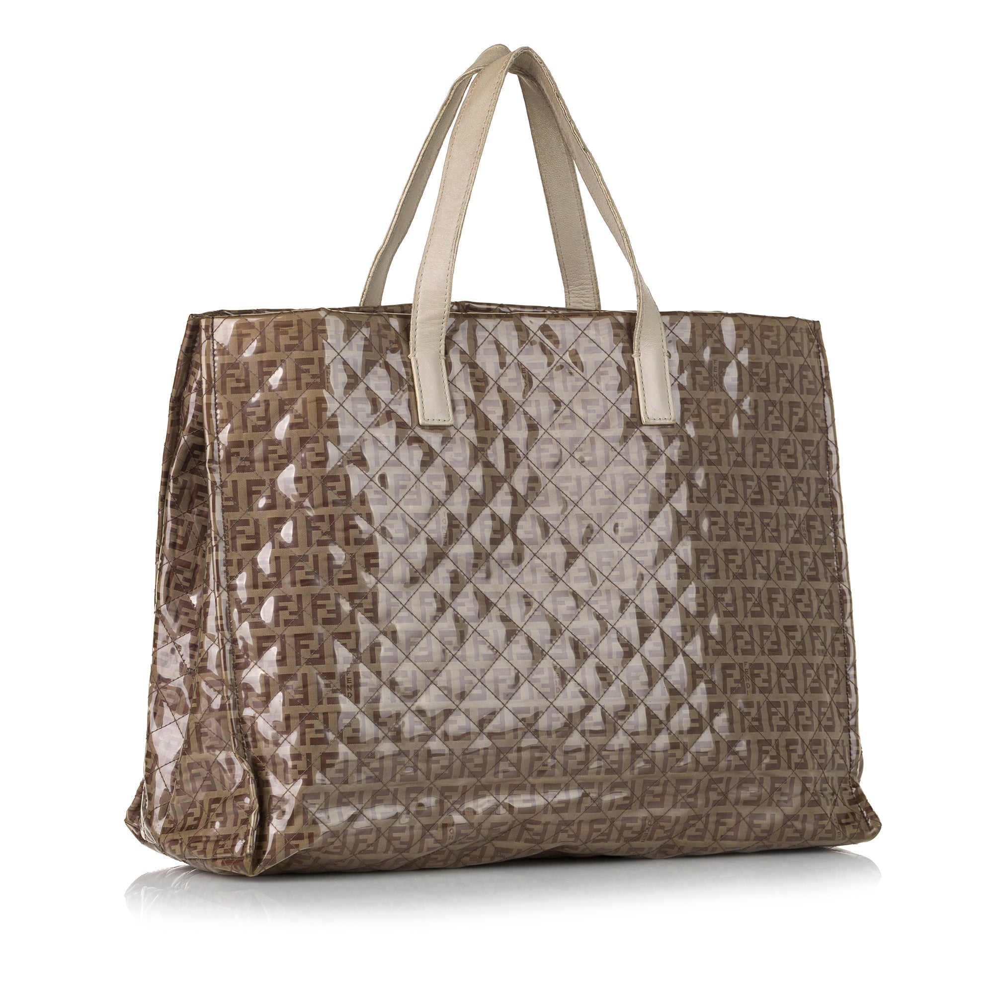 Brown Fendi Zucchino Glazed Tote