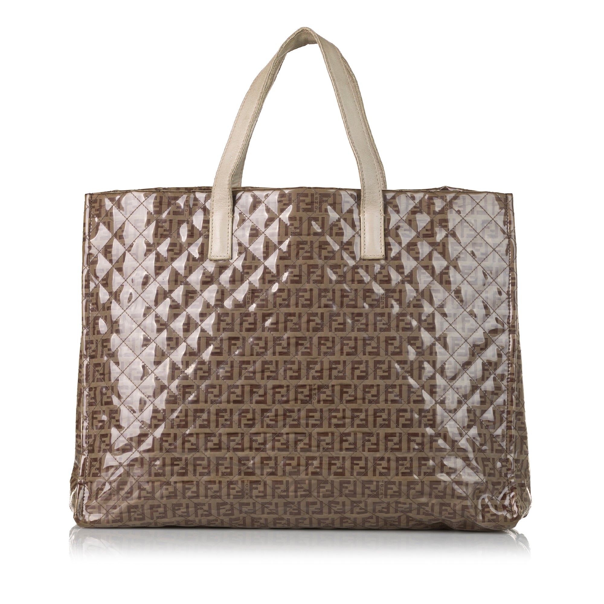 Brown Fendi Zucchino Glazed Tote