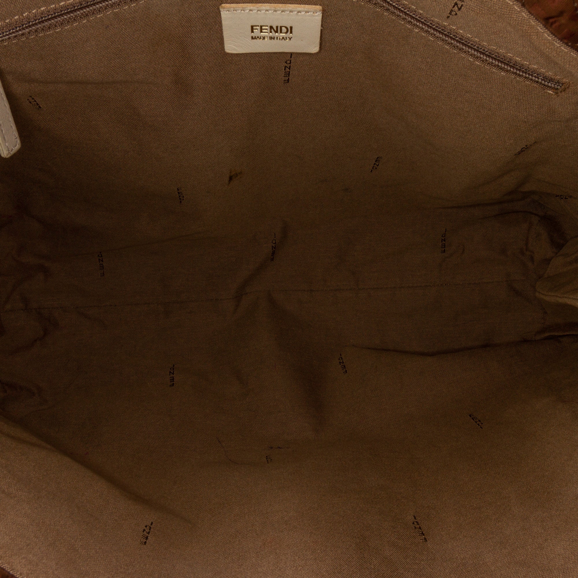 Brown Fendi Zucchino Glazed Tote