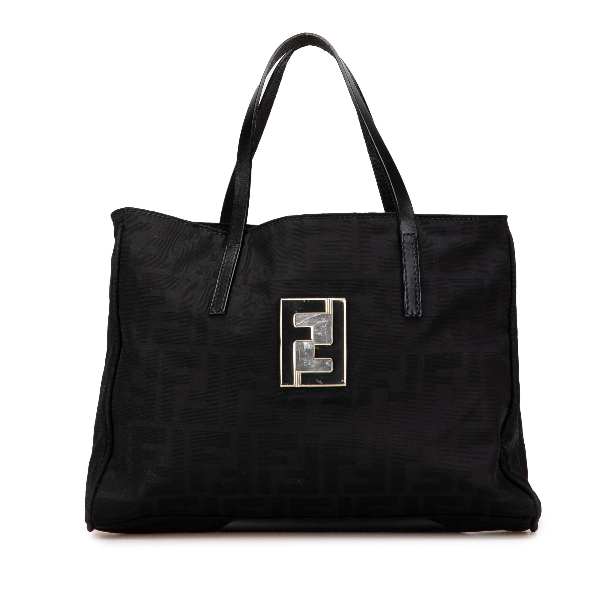 Black Fendi Zucca Nylon Handbag