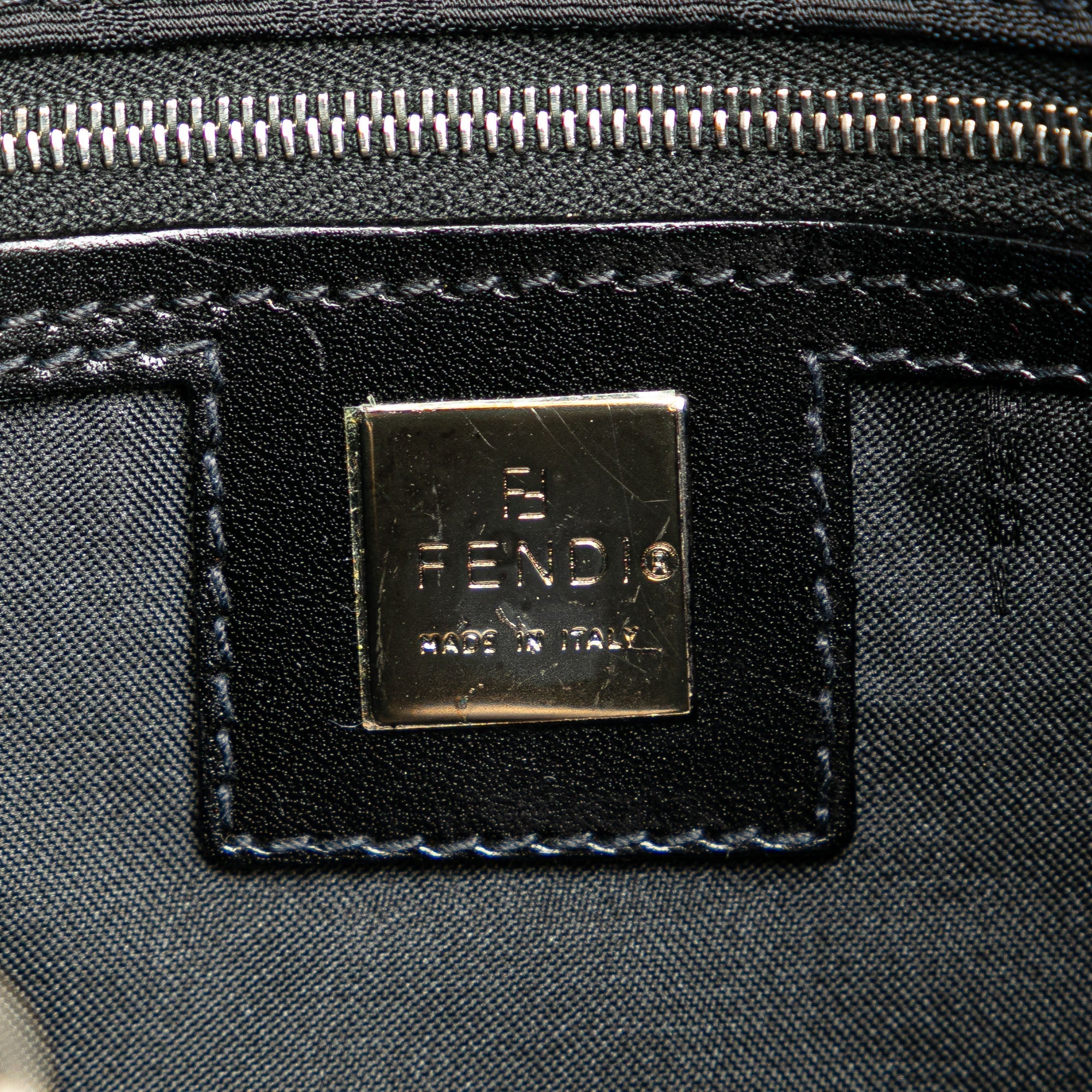 Black Fendi Zucca Nylon Handbag