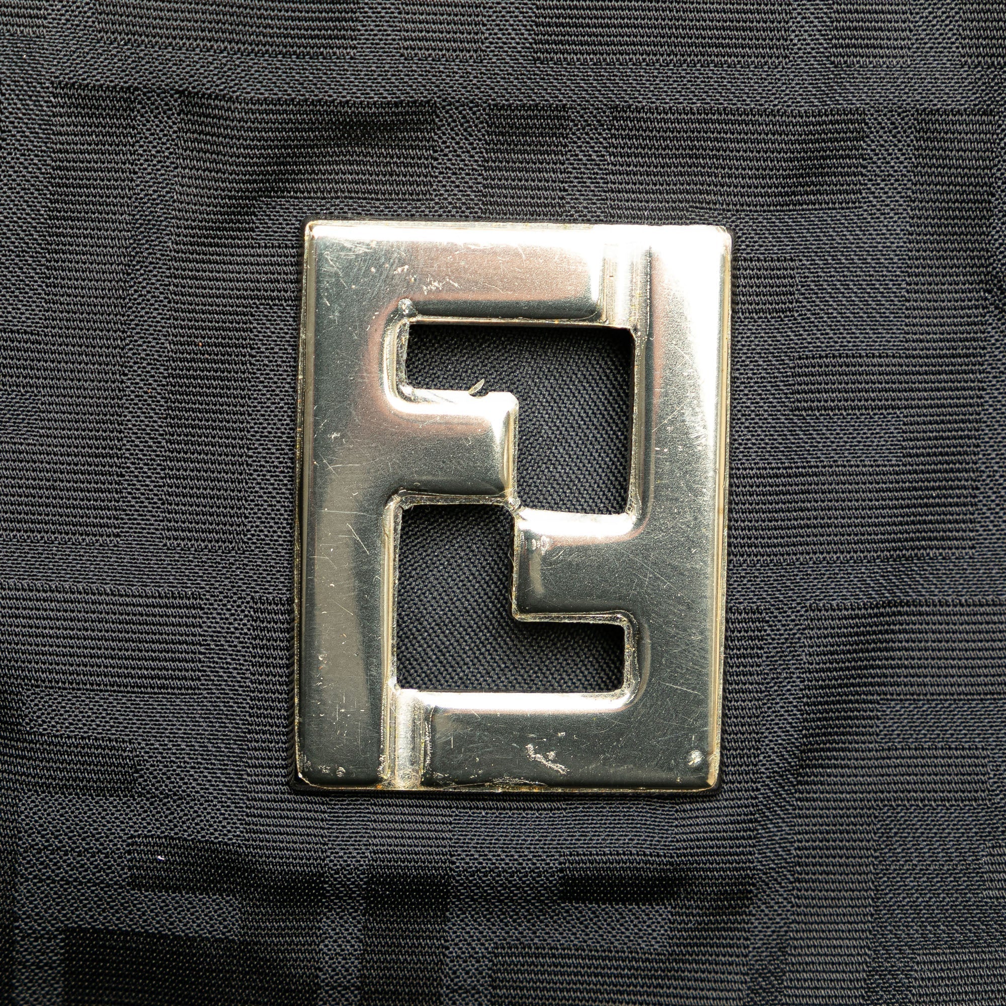 Black Fendi Zucca Nylon Handbag
