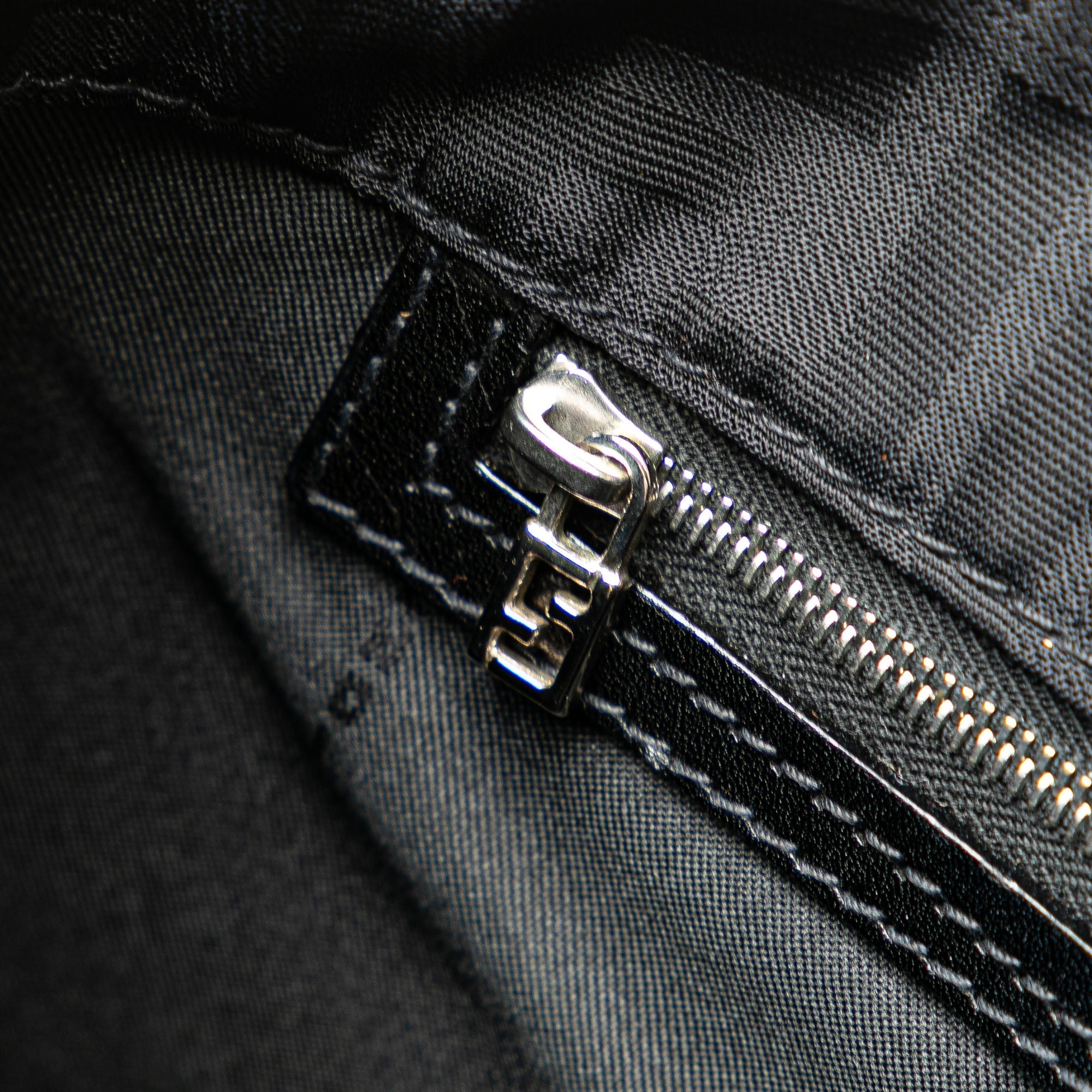Black Fendi Zucca Nylon Handbag