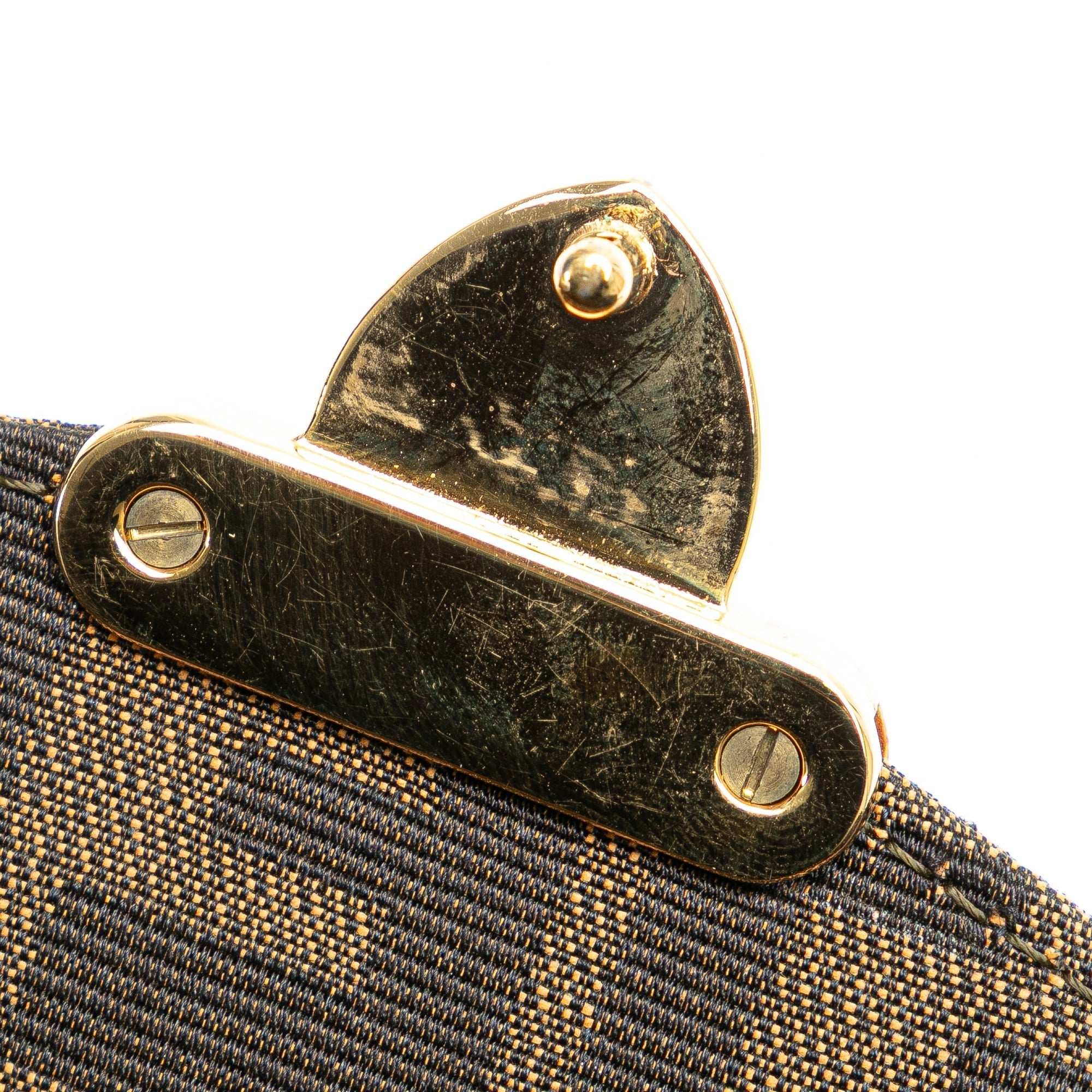 Brown Fendi Zucca Canvas Flap Shoulder Bag