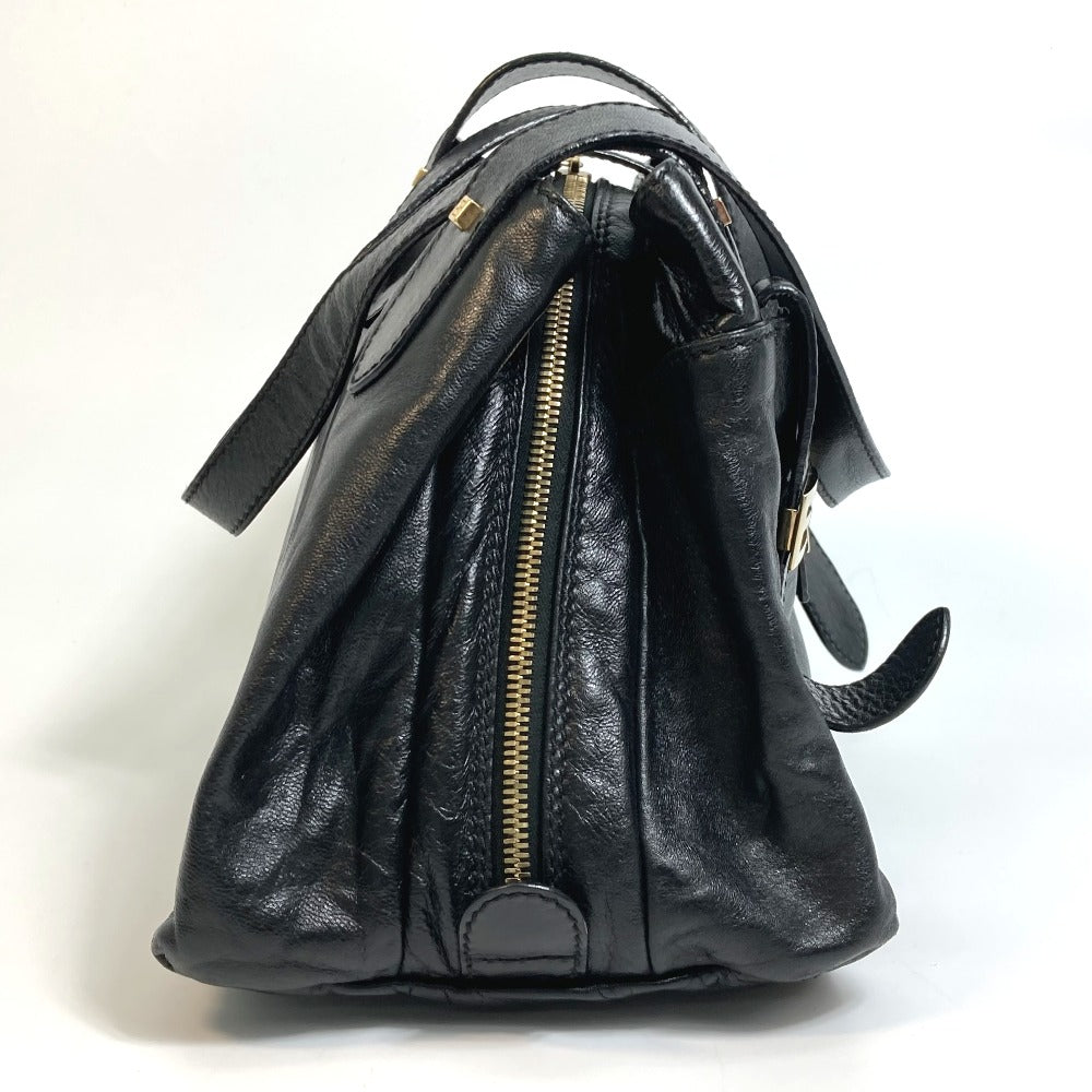 FENDI Tote Bag leather black Mamma Women Used