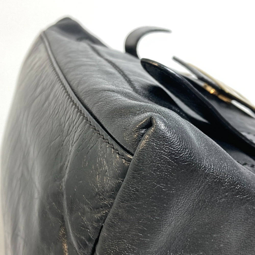 FENDI Tote Bag leather black Mamma Women Used