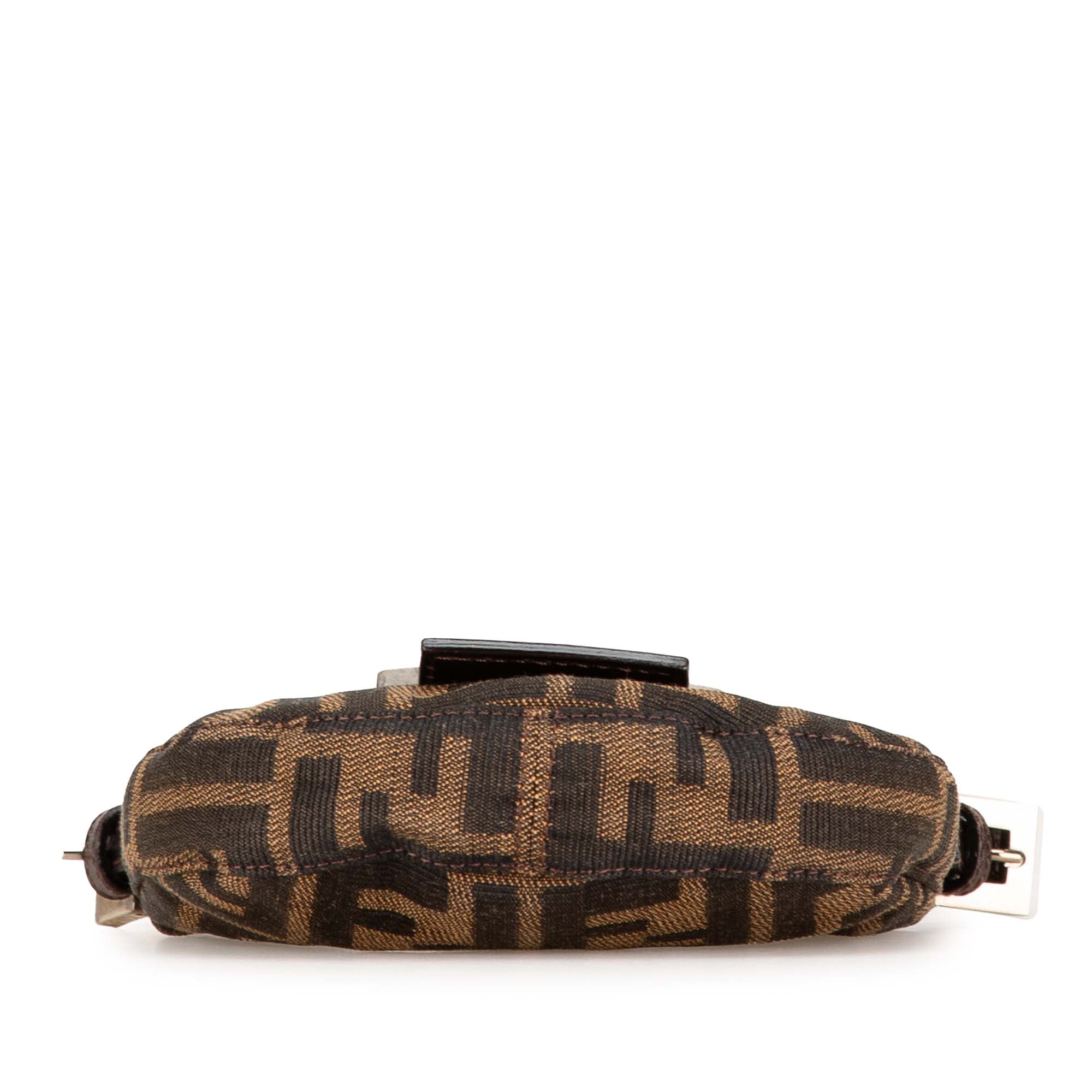 Brown Fendi Mini Zucca Canvas Croissant Handbag