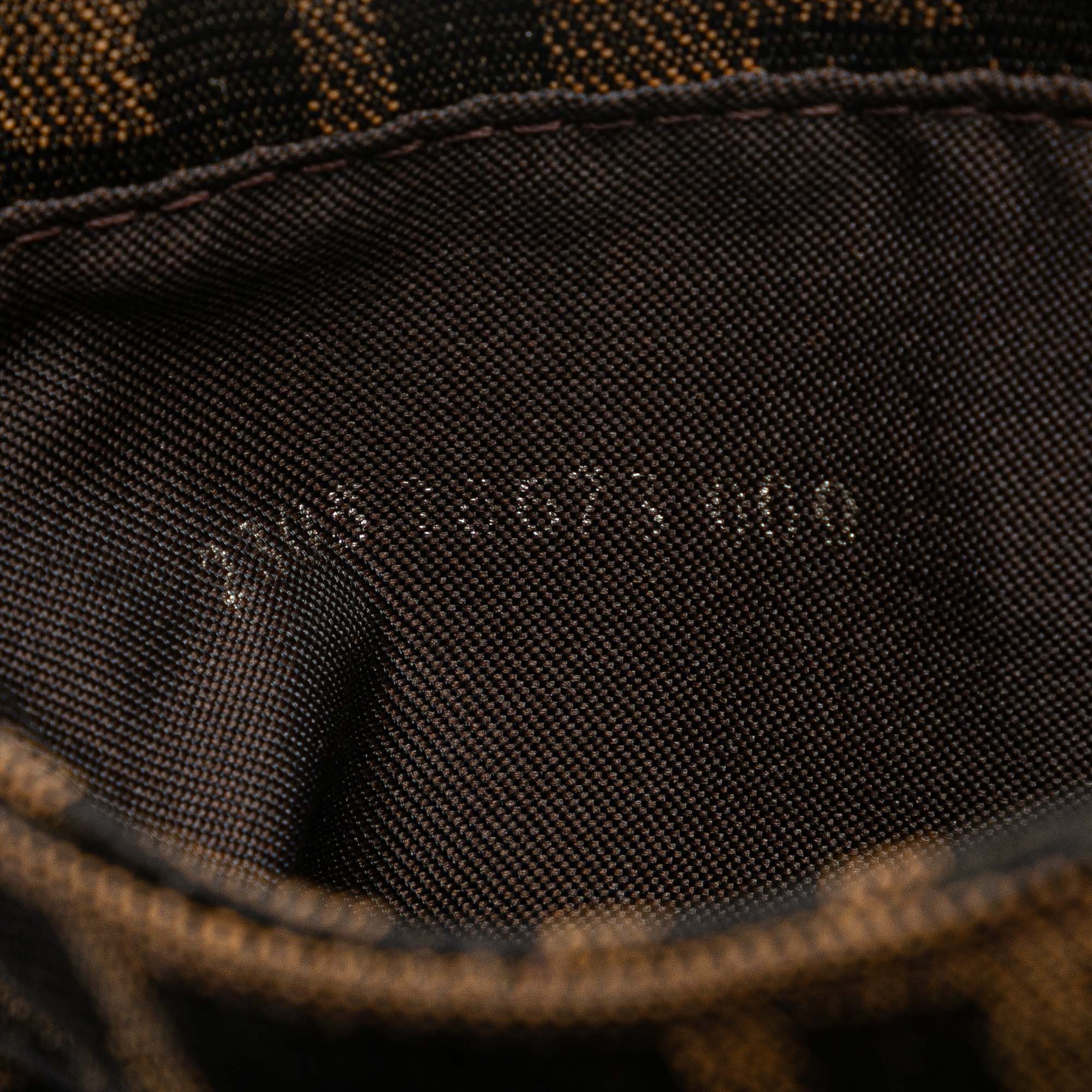 Brown Fendi Mini Zucca Canvas Croissant Handbag