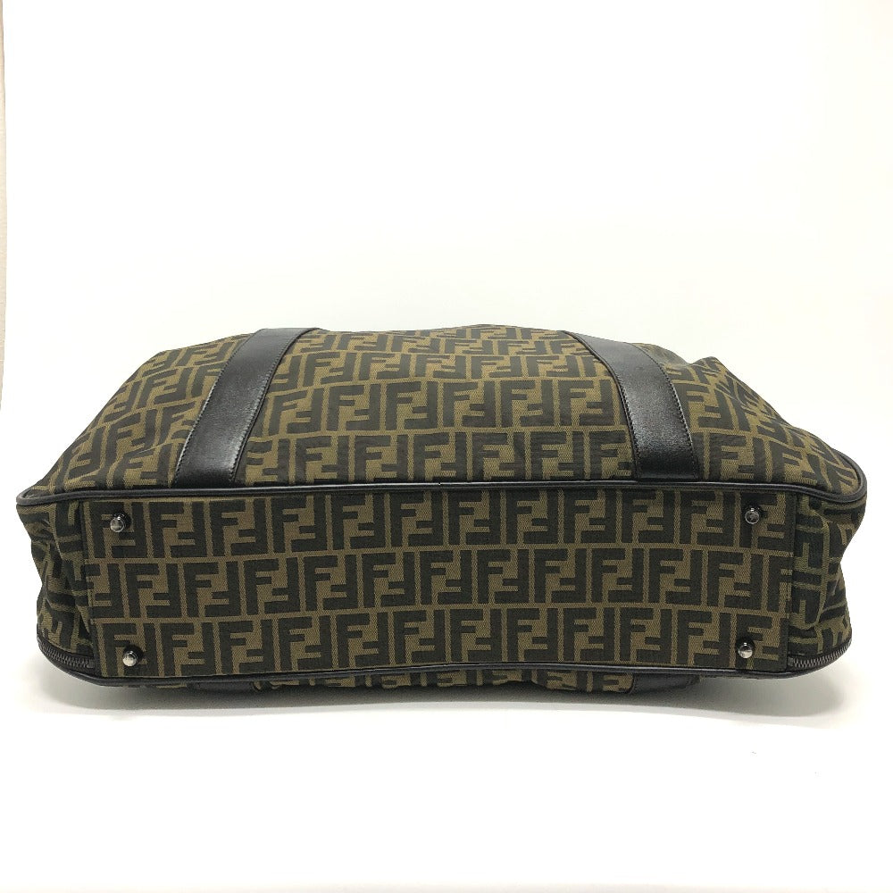 FENDI Boston Duffel bag Nylon / leather khaki Zucca FF logo mens(Unisex) Used