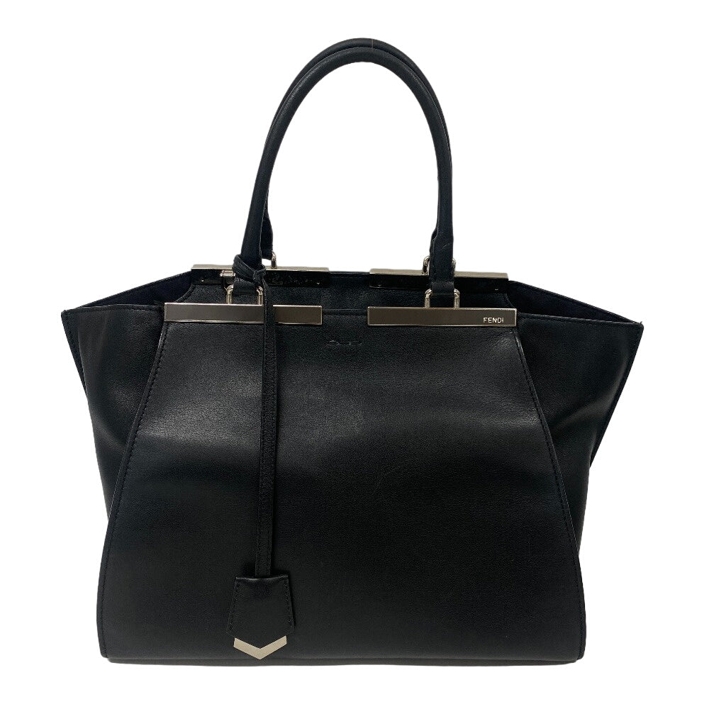 FENDI Handbag leather black Trois Jules Women Used
